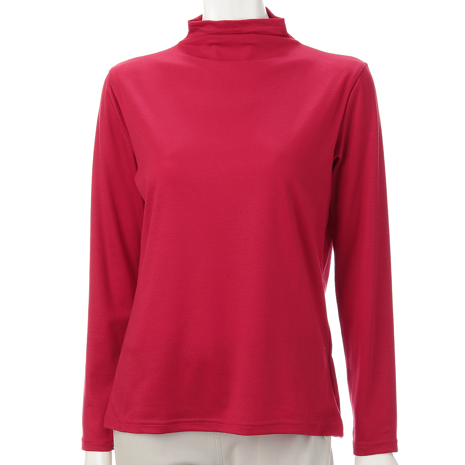 片袋ボトルネックカットソー