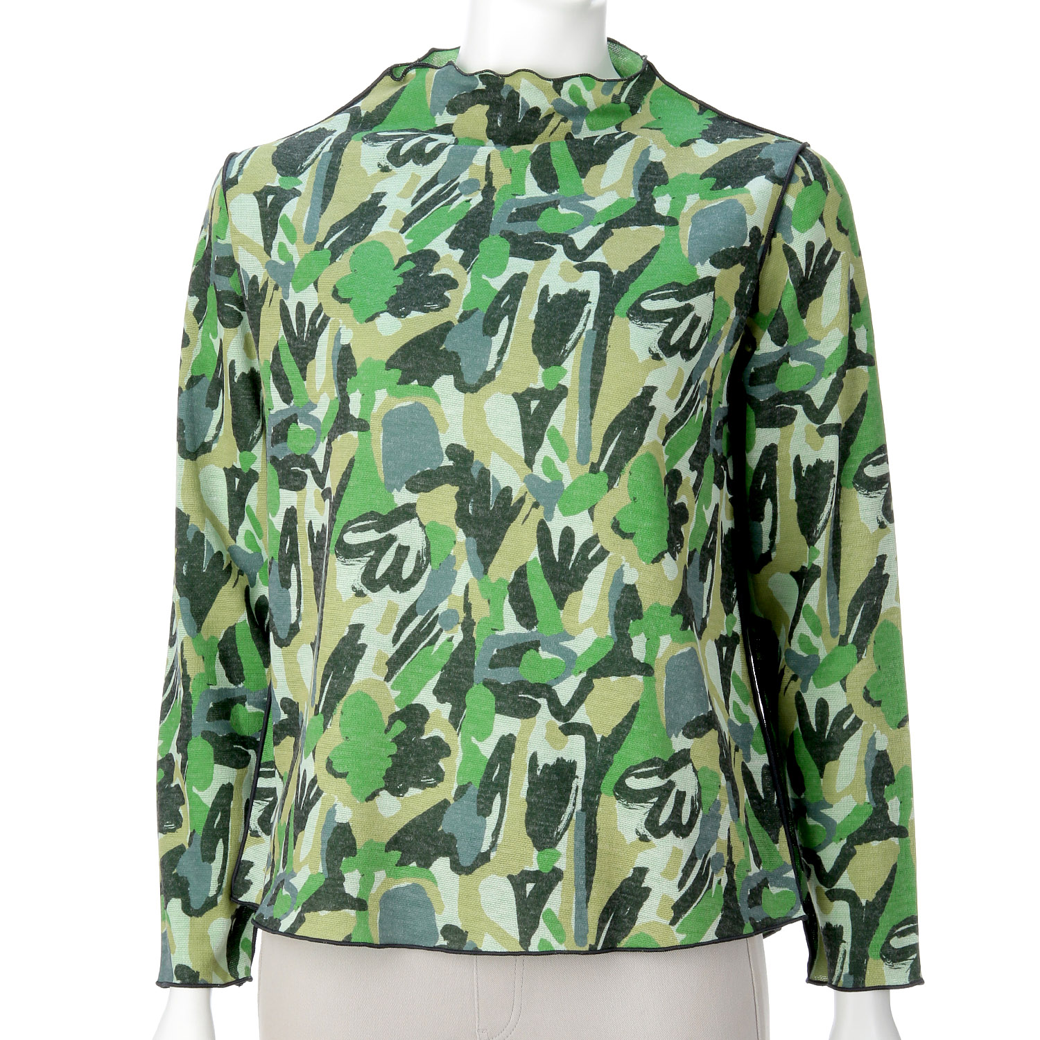 リバーシブルボトルネックプリントプルオーバー - 画像4