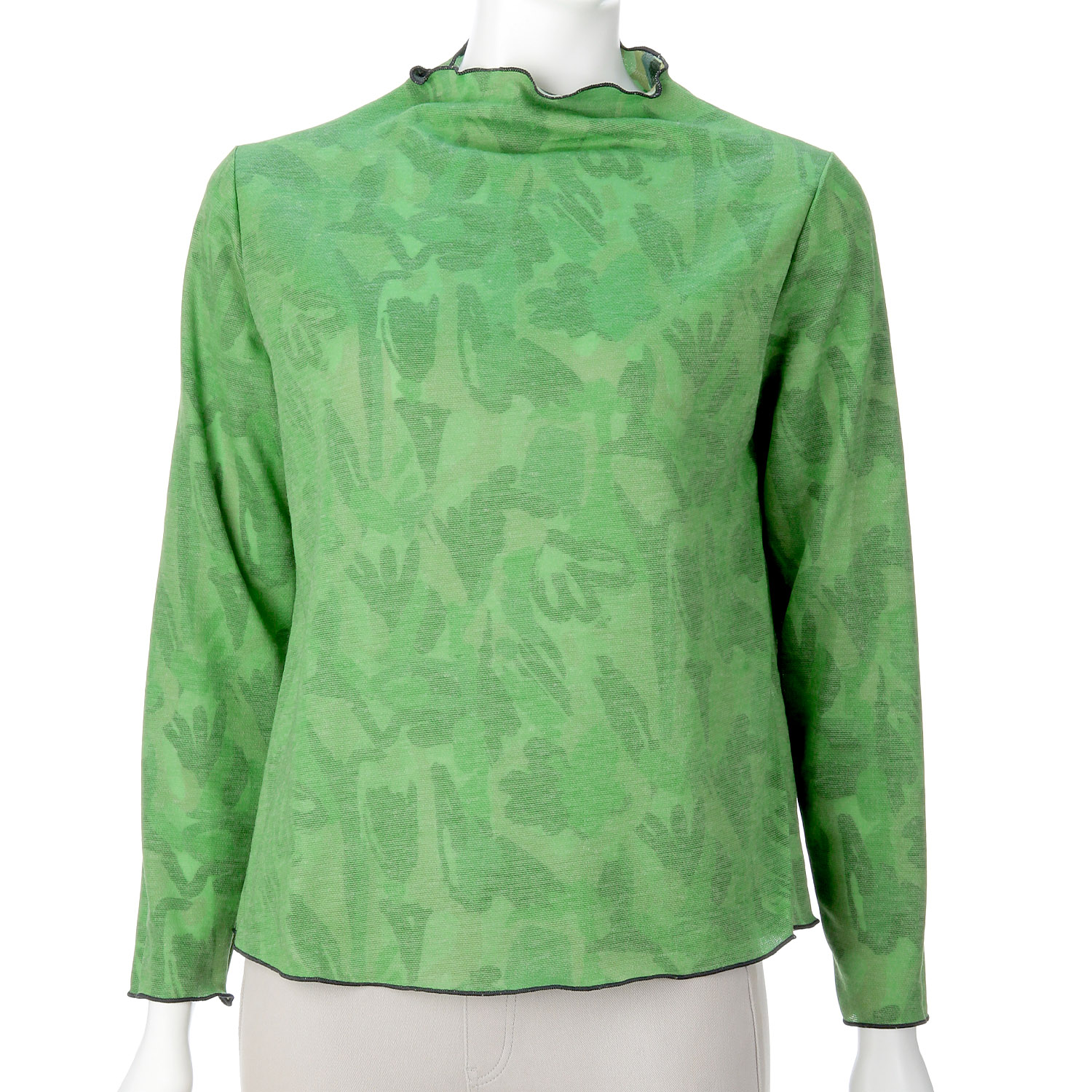 リバーシブルボトルネックプリントプルオーバー - 画像5