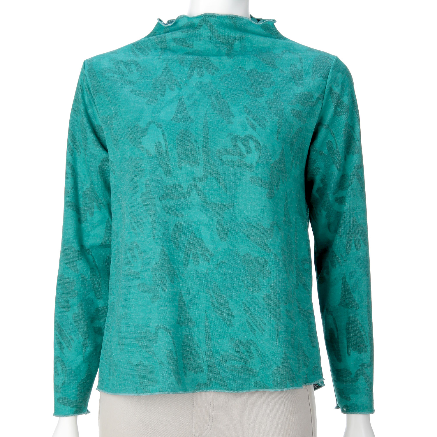 リバーシブルボトルネックプリントプルオーバー - 画像9