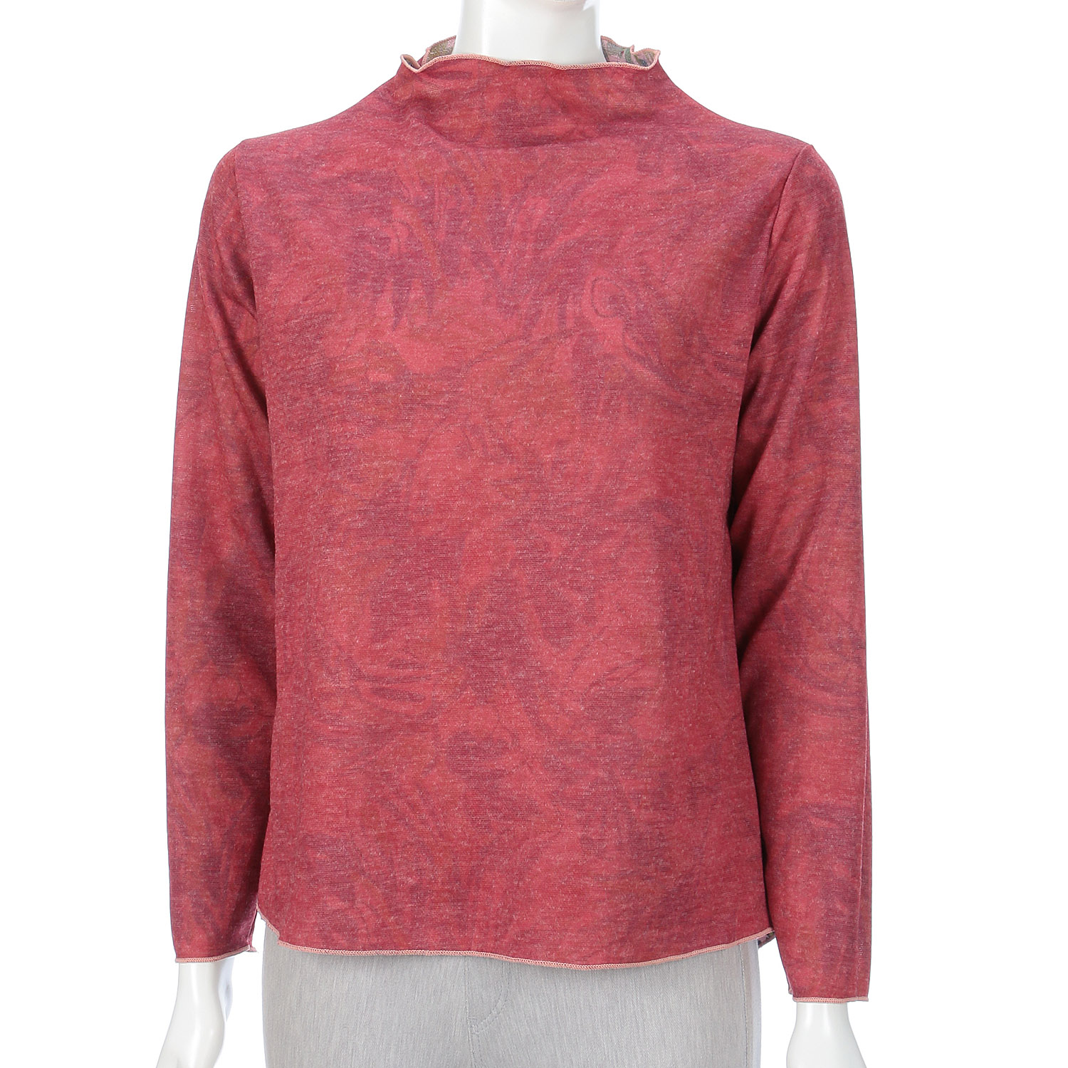 リバーシブルボトルネックプリントプルオーバー - 画像2