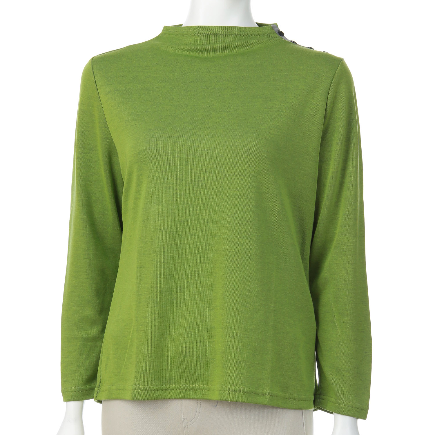 ボトルネック肩ボタン付きプルオーバー - 画像4