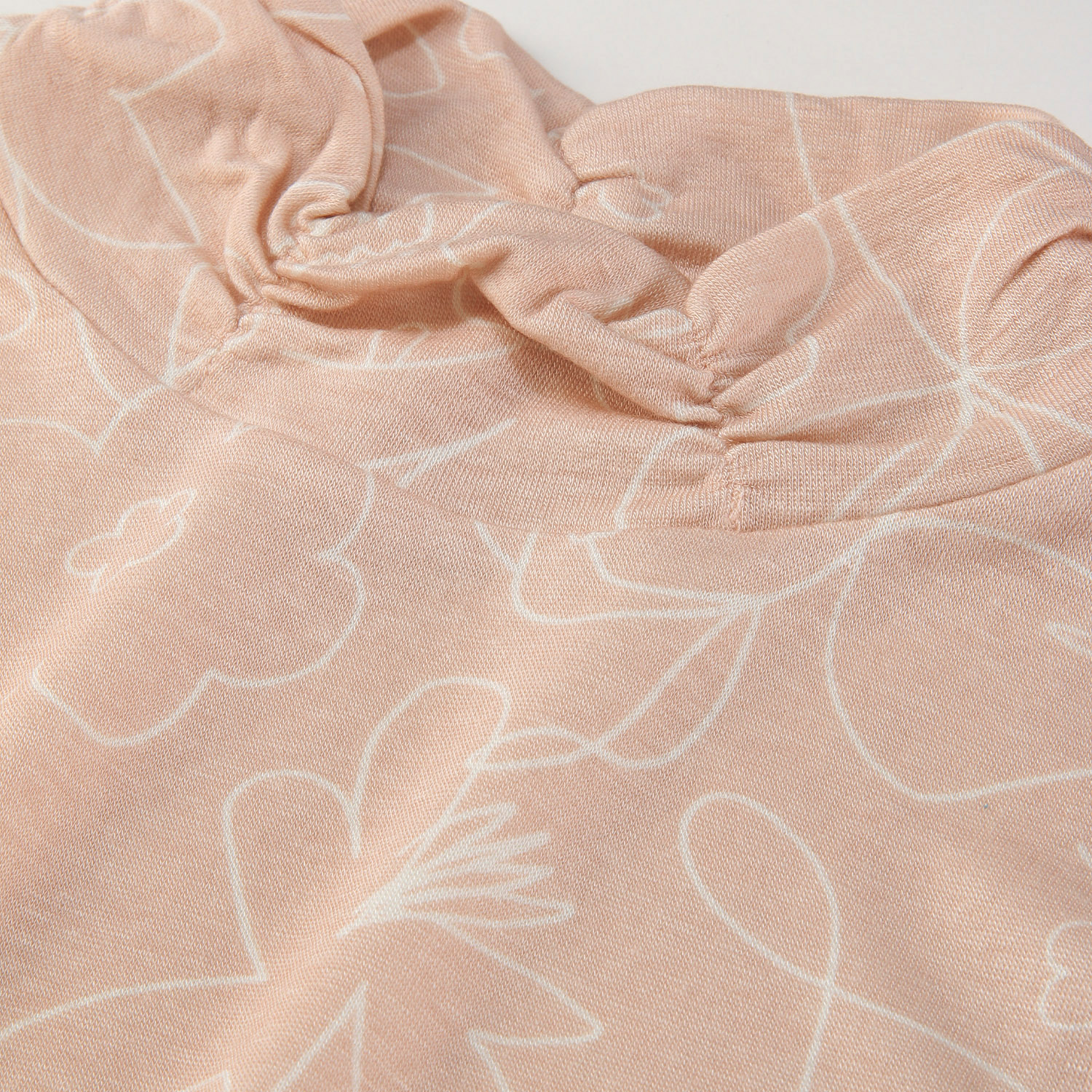 線柄プリントシャーリングネックカットソー - 画像6