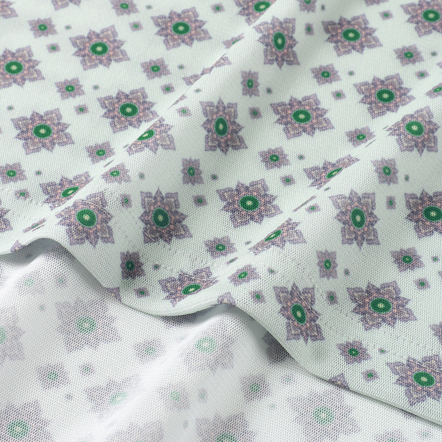 トリプルメッシュ小紋柄ハイネック長袖プルオーバー - 画像6