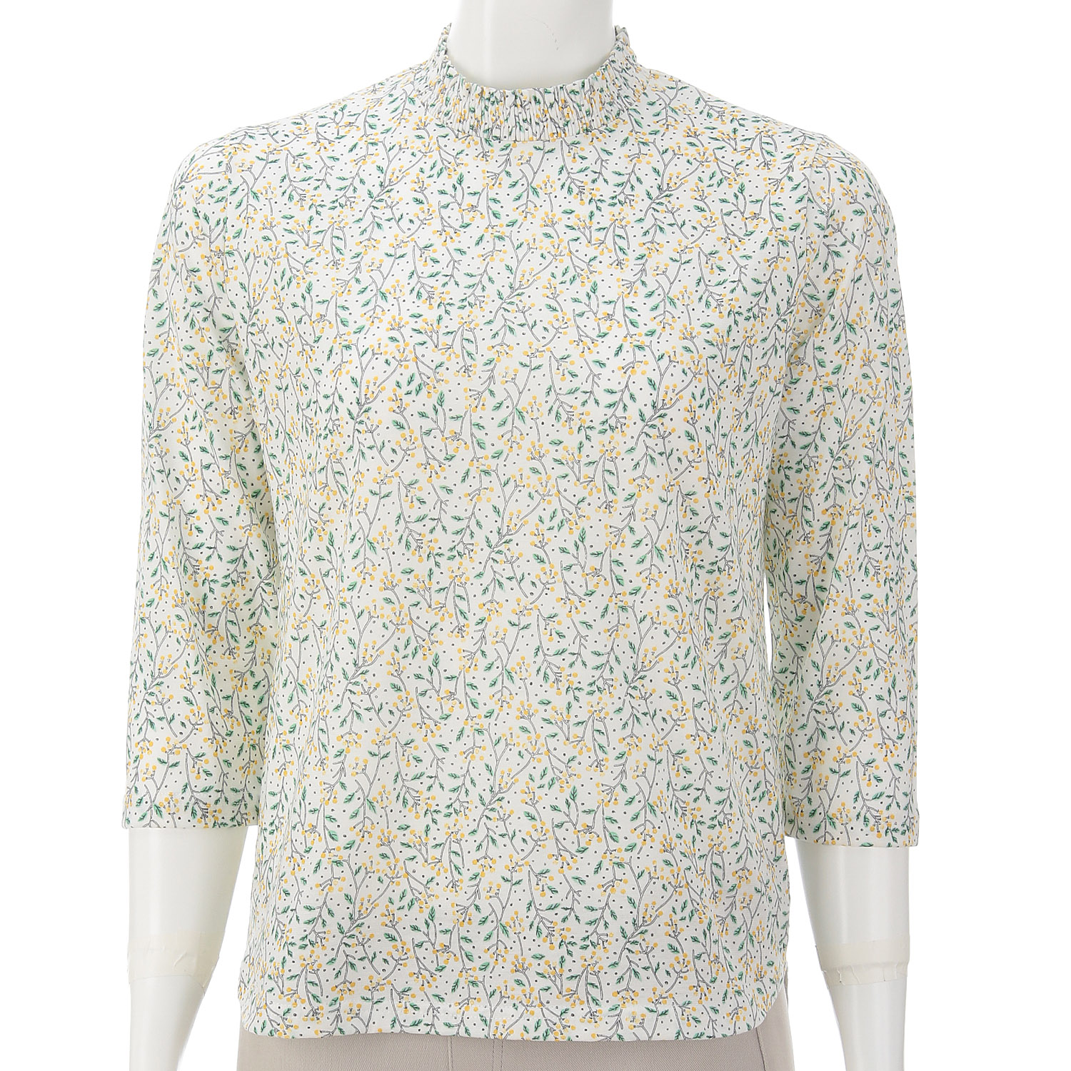 SZ天竺プリントシャーリング衿七分袖