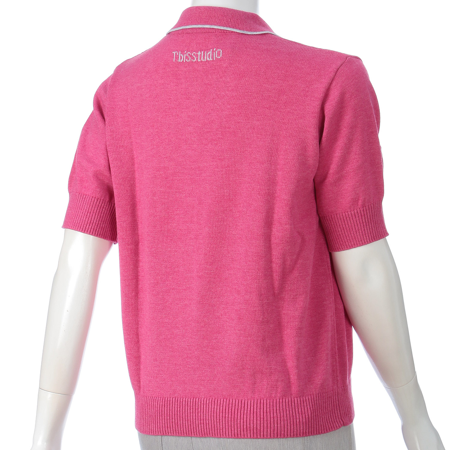 T’BIS STUDIO イヌワンポイント半袖サマーニットポロシャツ - 画像13