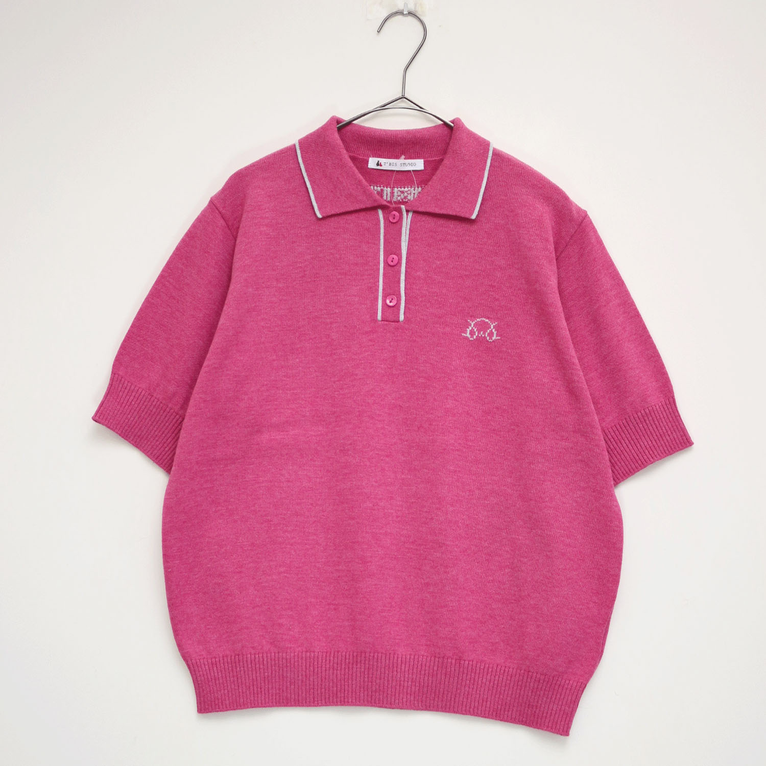 T’BIS STUDIO イヌワンポイント半袖サマーニットポロシャツ - 画像16