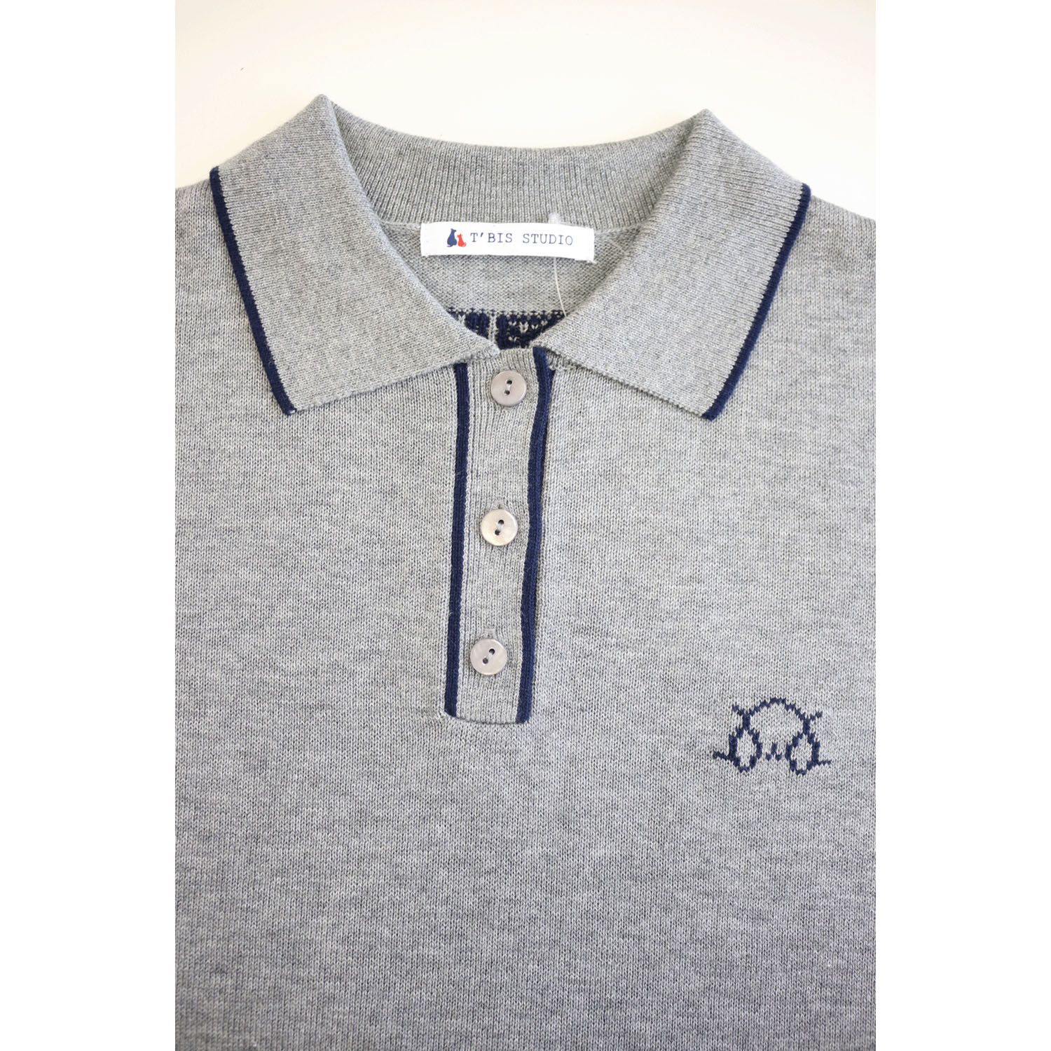 T’BIS STUDIO イヌワンポイント半袖サマーニットポロシャツ - 画像8