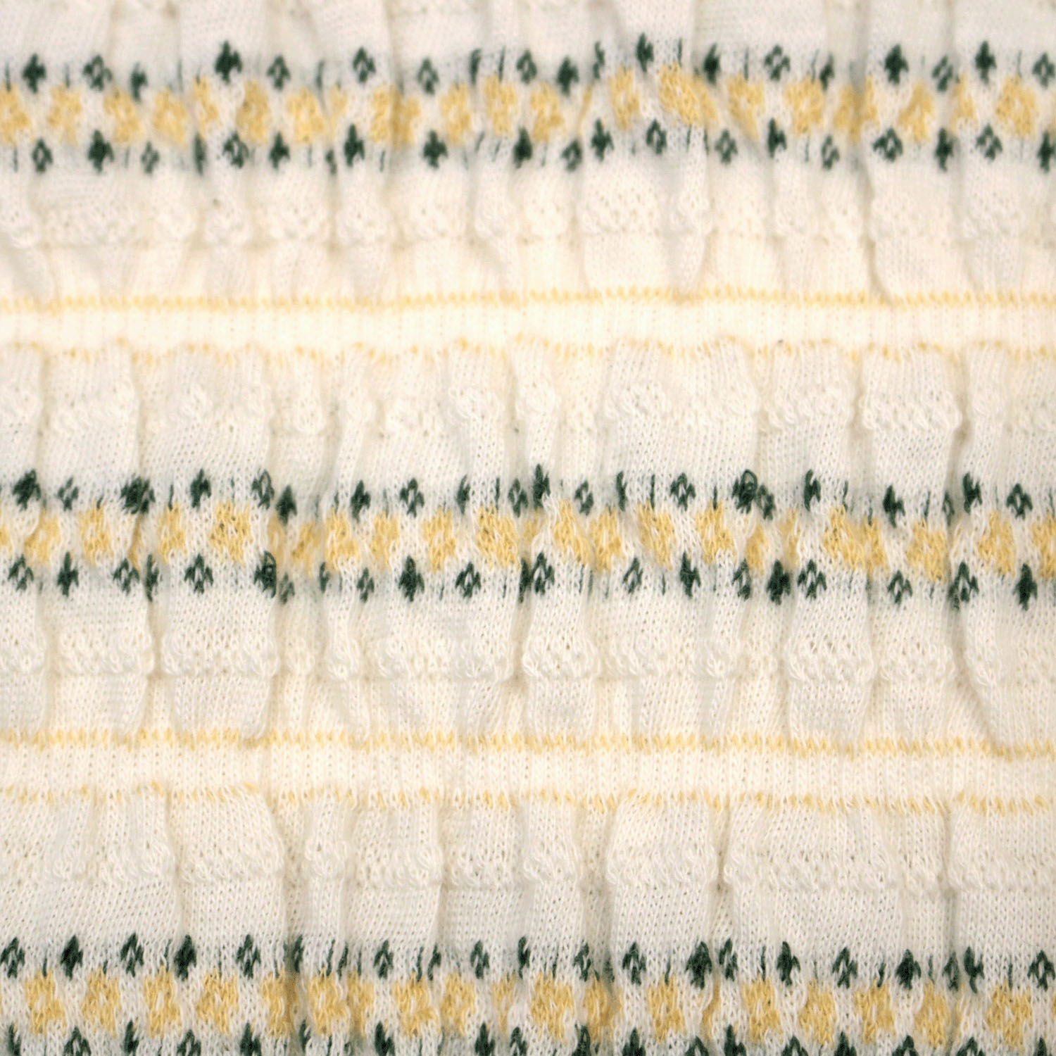 T’BIS STUDIO シャーリングジャカード小花柄ハイネック5分袖Tシャツ - 画像9