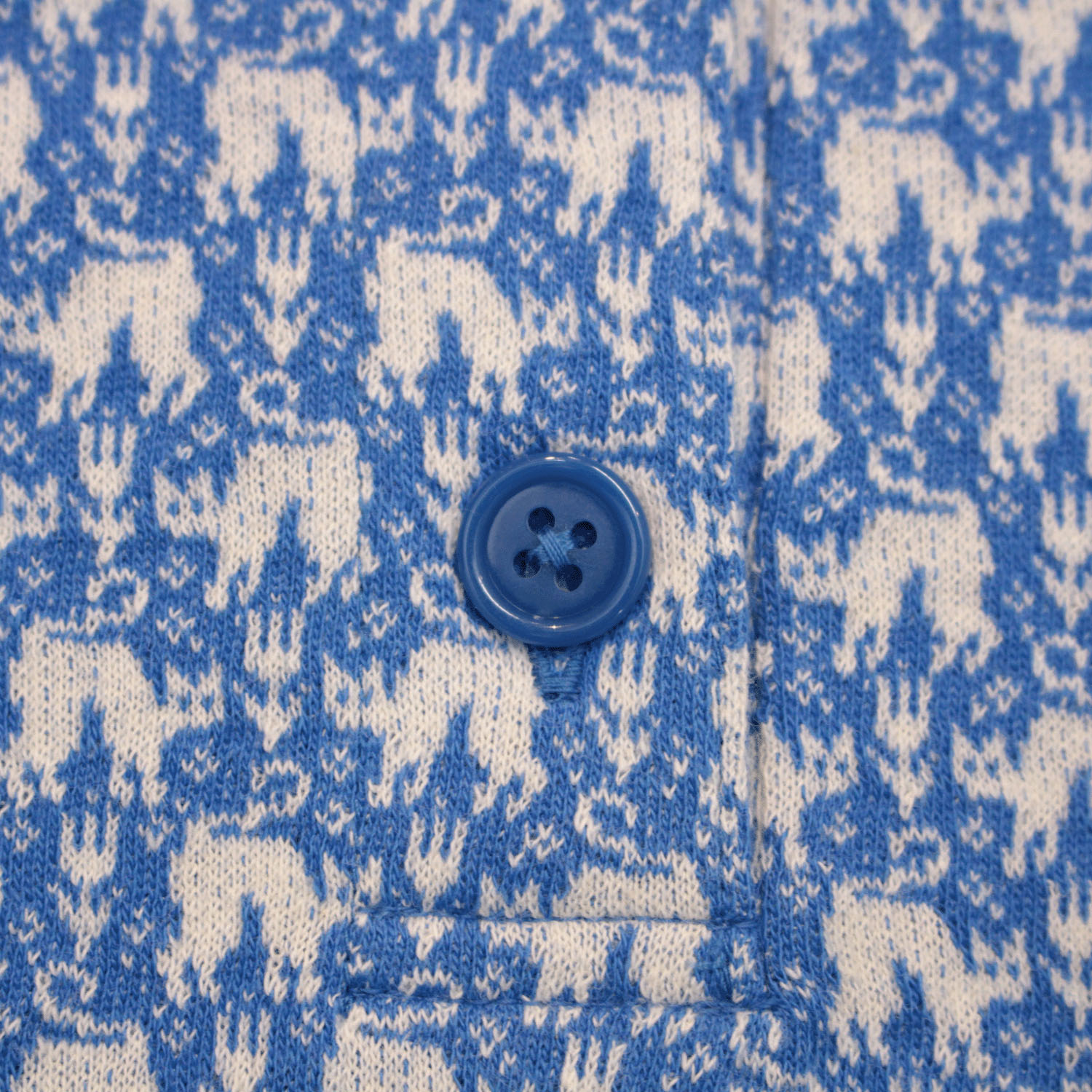 T’BIS STUDIO ネコ柄シングルジャカード丸襟7分袖ポロシャツ - 画像18