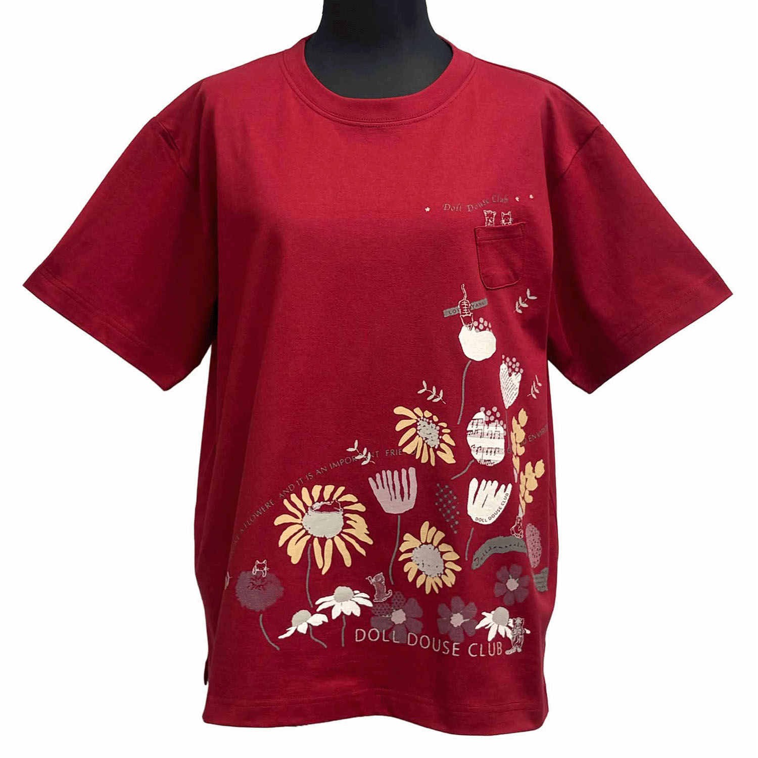 DDCLUB プリントT ネコFLOWER - 画像5