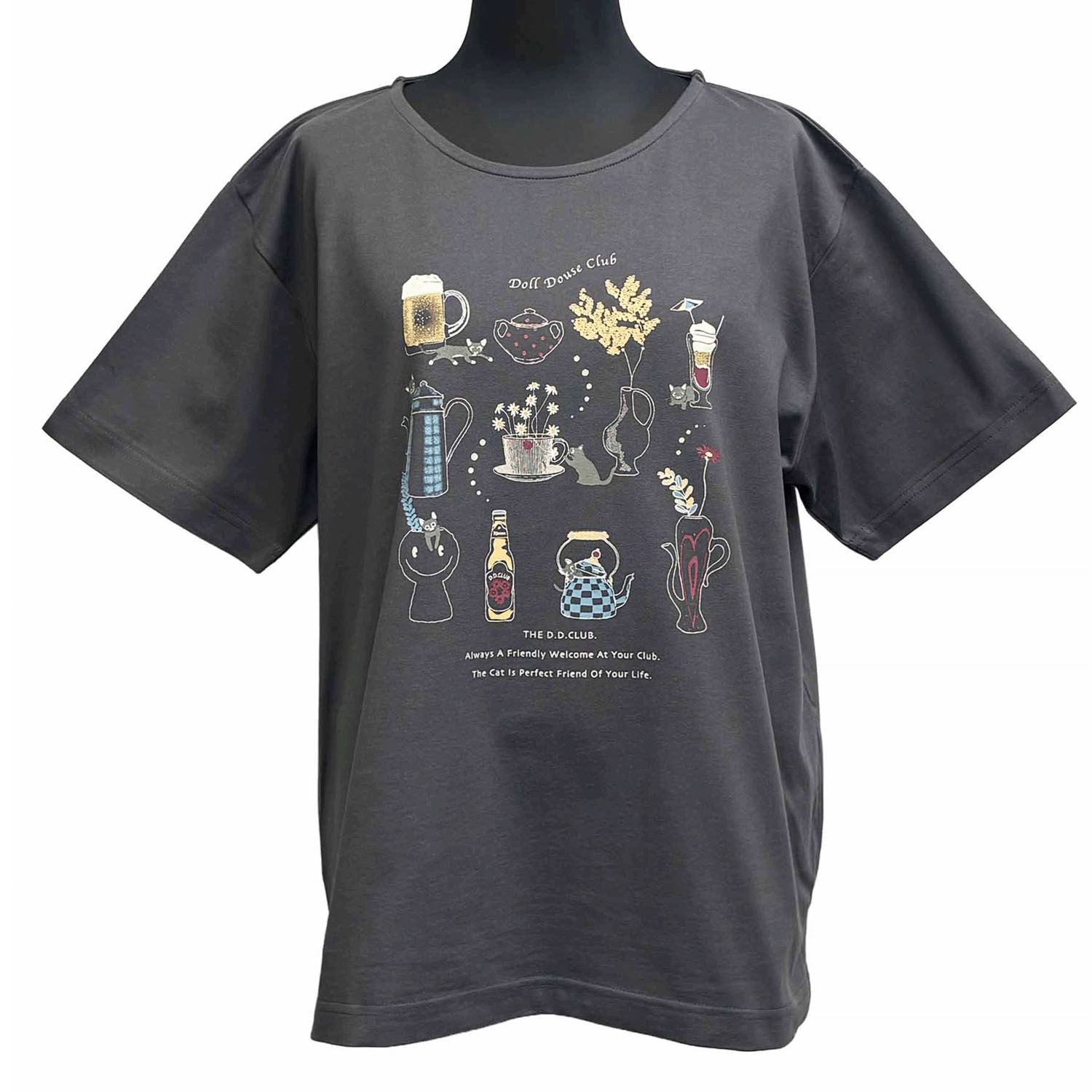 DDCLUB プリントT ネコDRINK - 画像3