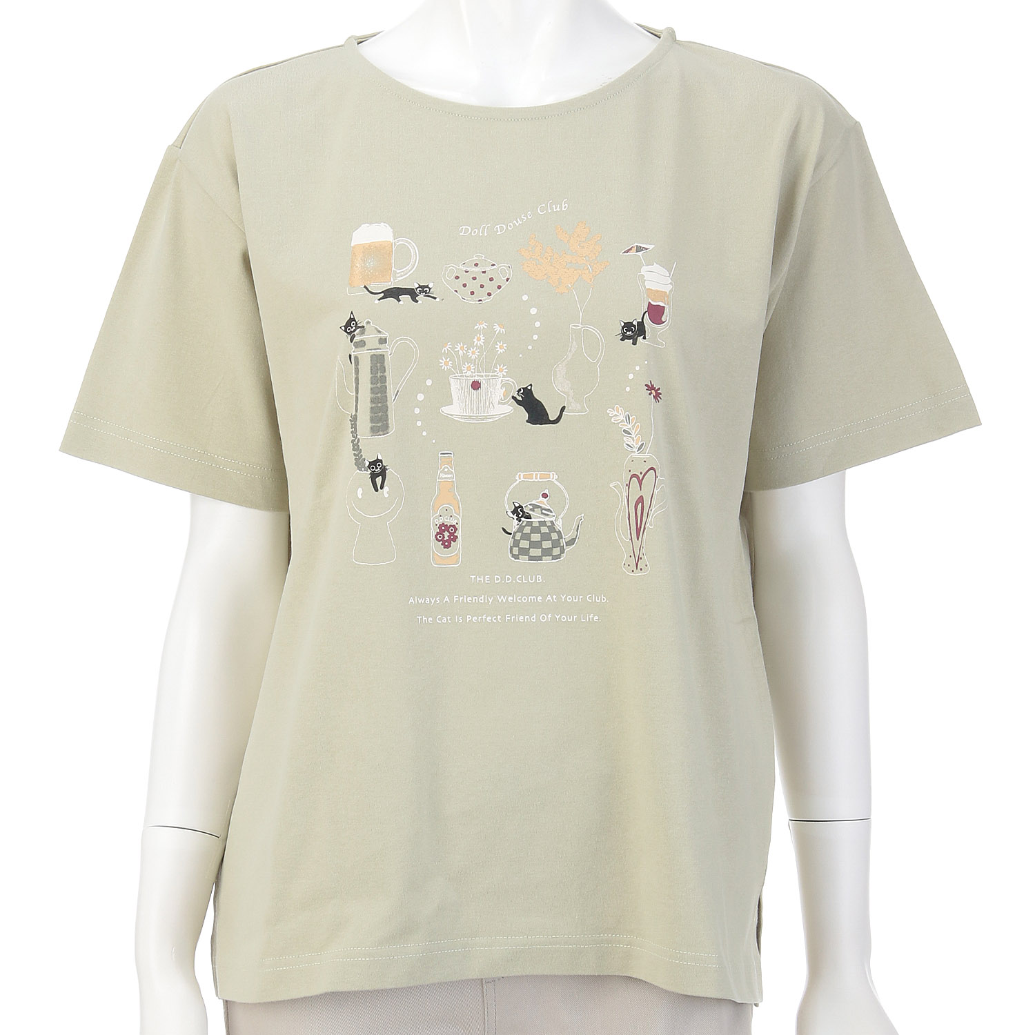 DDCLUB プリントT ネコDRINK - 画像9