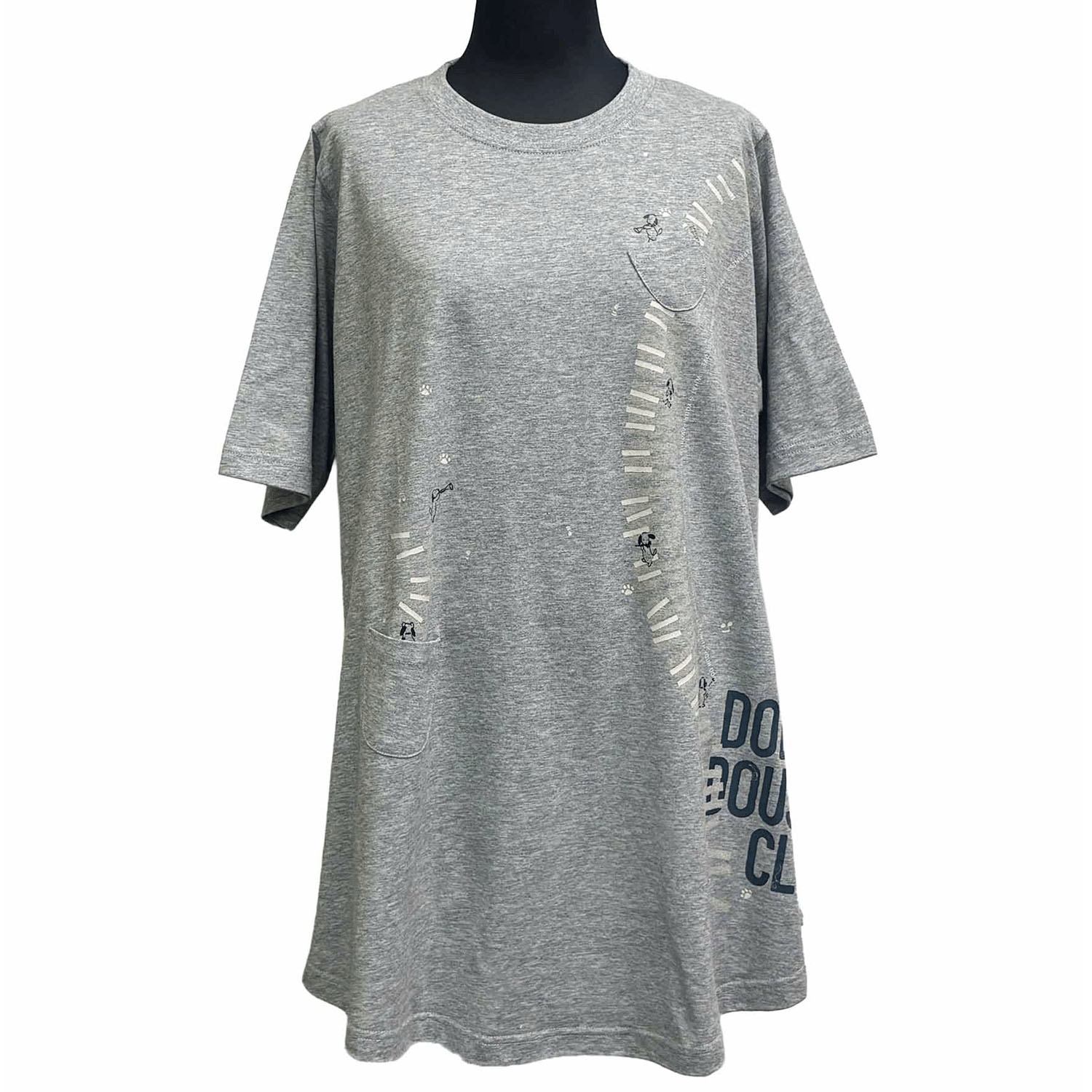 DDCLUB AラインT クレヨン犬ピアノ - 画像1