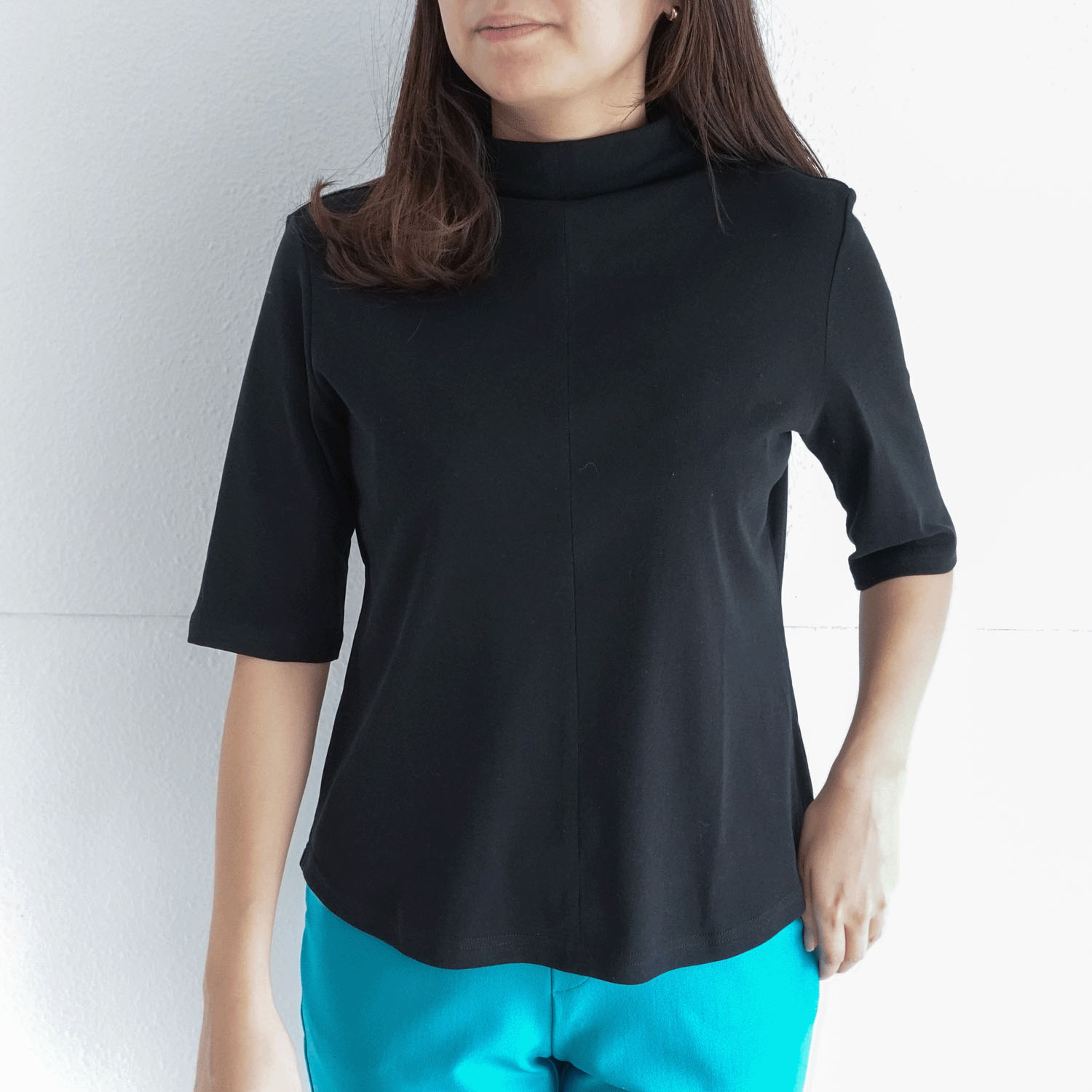 強撚フライス ボトルネックカットソー - 画像3