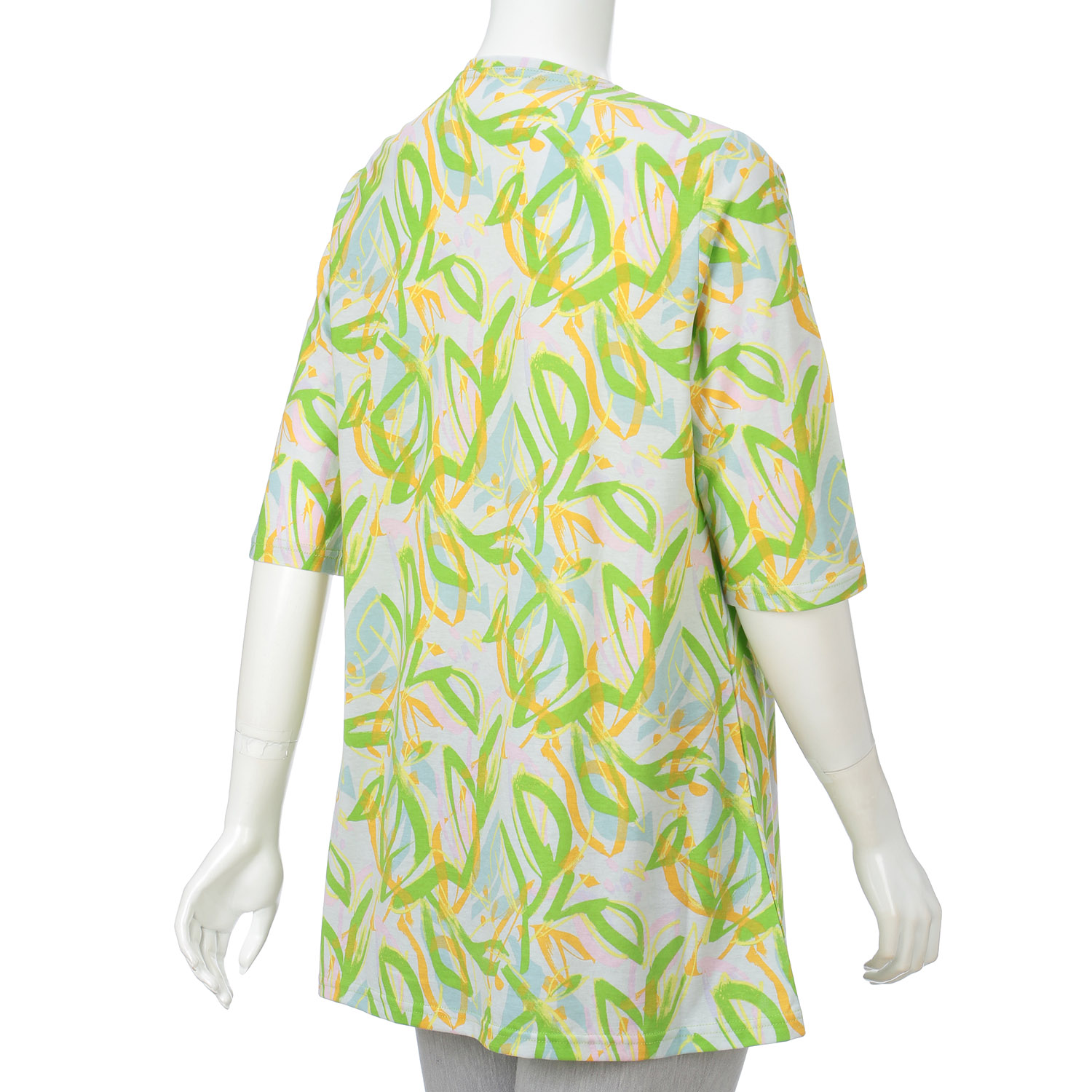 葉柄プリント チュニック 6分袖 - 画像4