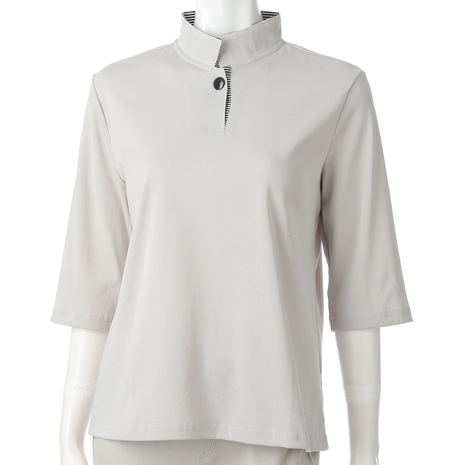 釦付きスタンドネック - 画像3