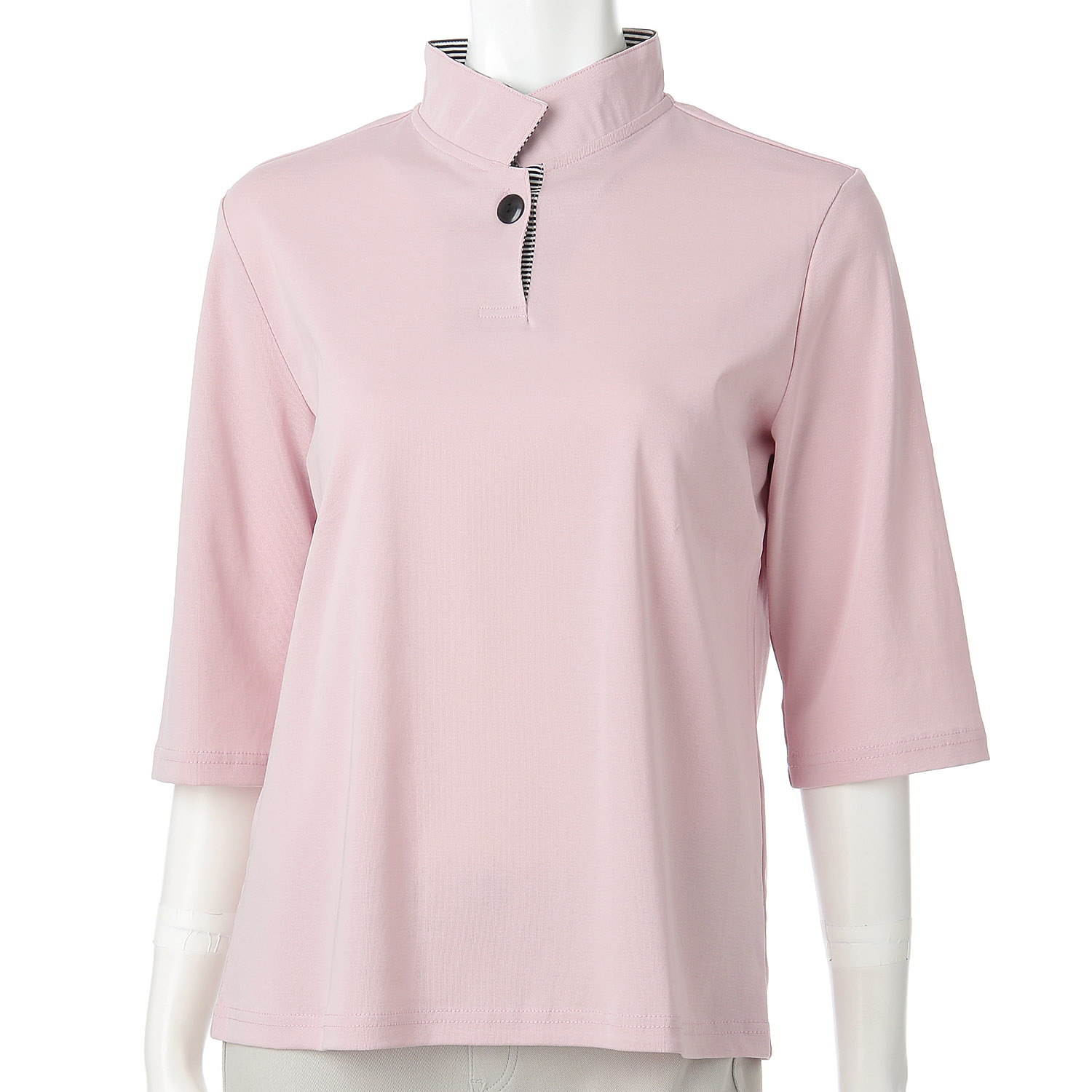 釦付きスタンドネック - 画像1