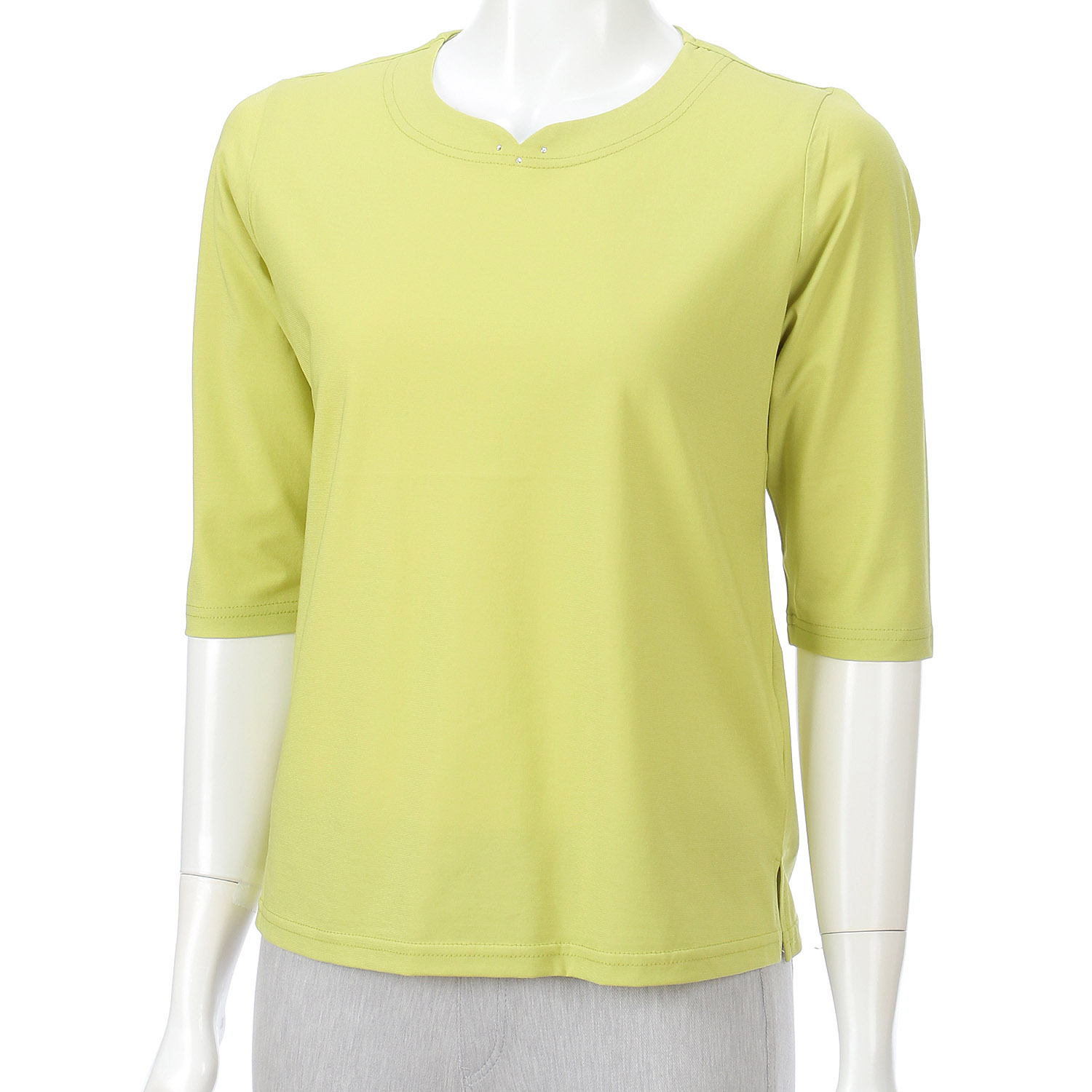 強撚天竺無地 ハート衿 6分袖 - 画像9