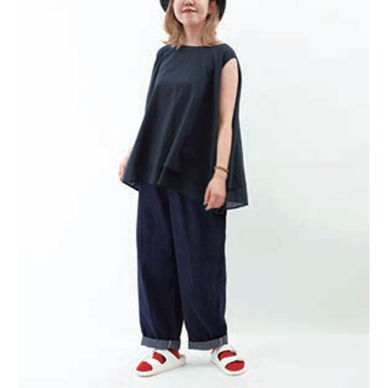 SO レイヤードノースリーブブラウス