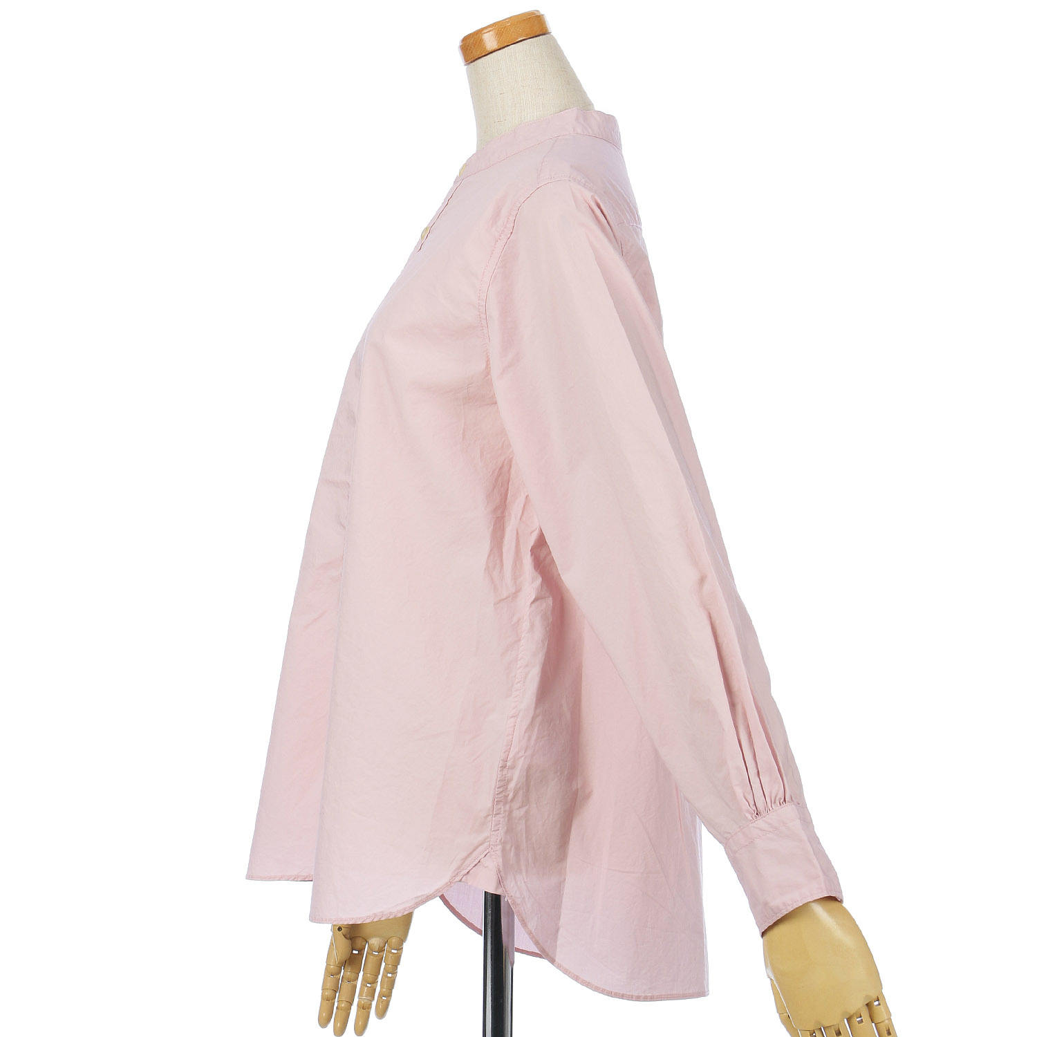 SO ラウンドヘムスタンド衿長袖シャツ - 画像2