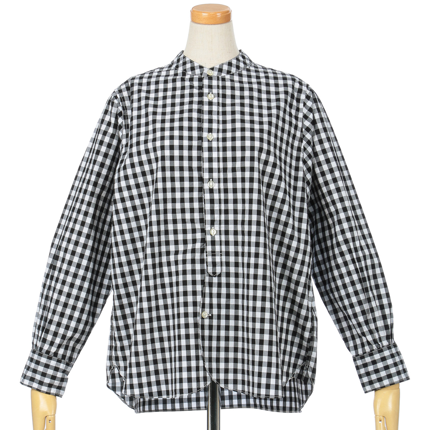 SO ラウンドヘムスタンド衿長袖シャツ - 画像6