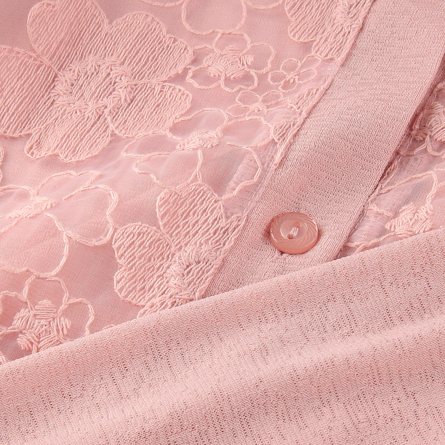 梨地×オーガンジー刺繍カーディガン - 画像7