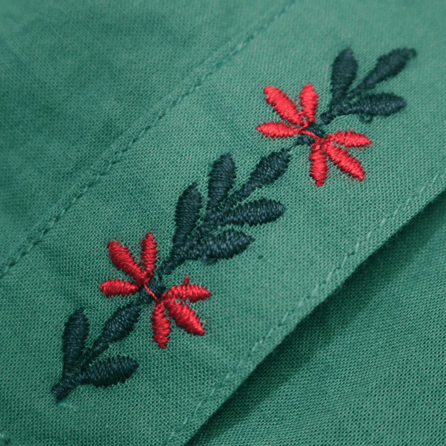 notorico 前立て刺繍半袖丸襟インド綿シャツ - 画像19