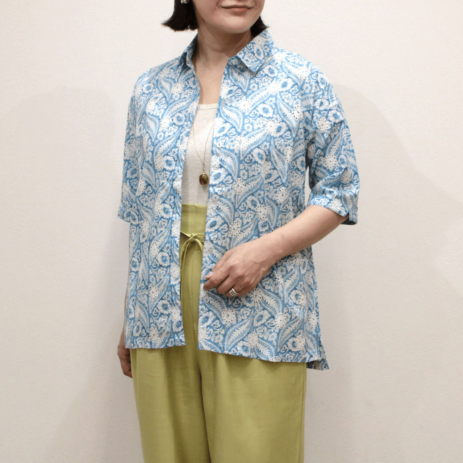 notorico  エンブロ刺繍ペイズリープリントシャツ - 画像12