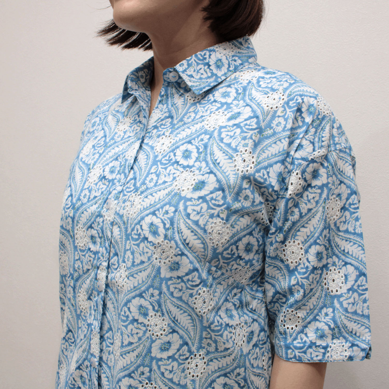 notorico  エンブロ刺繍ペイズリープリントシャツ - 画像13