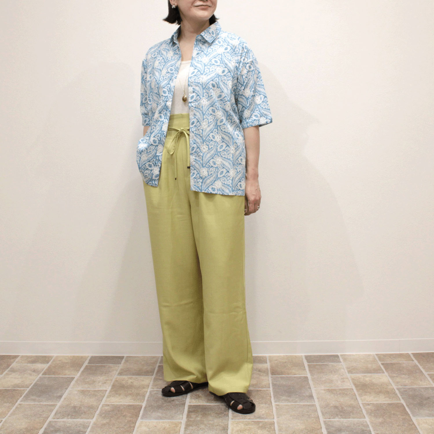 notorico  エンブロ刺繍ペイズリープリントシャツ - 画像14