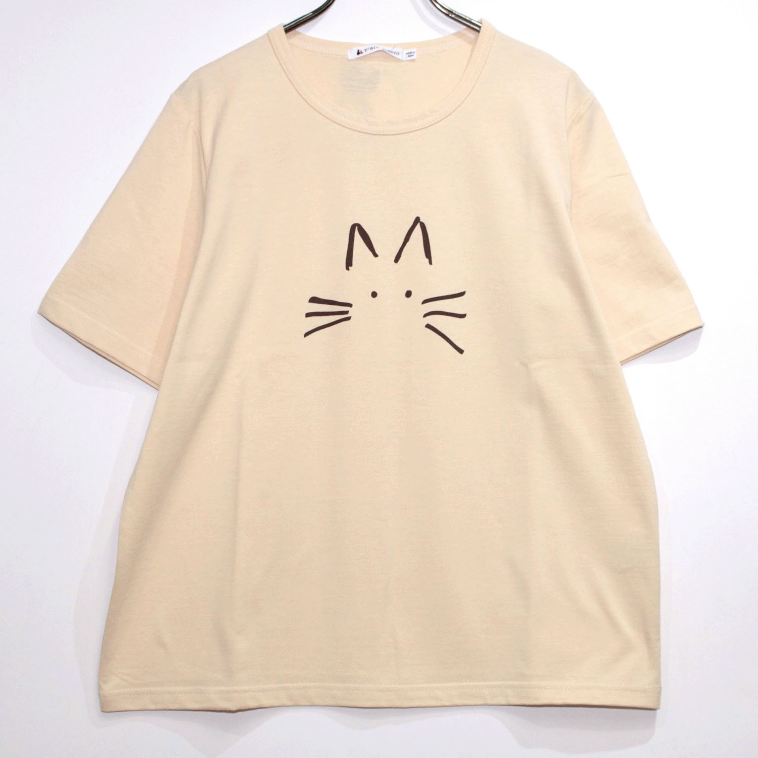 T’BIS STUDIO ネコプリントUVカット冷感クルーネック半袖カットソー - 画像3