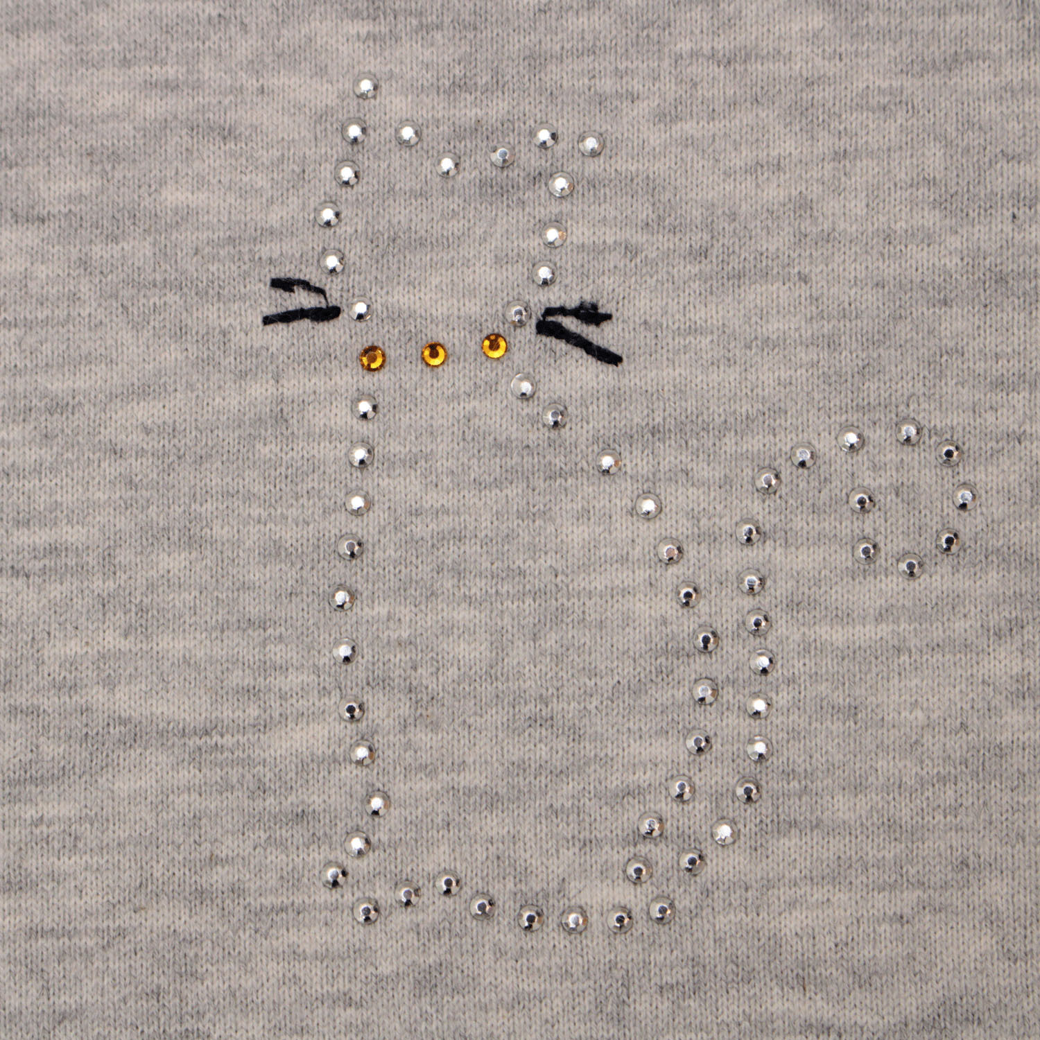 T’BIS STUDIO 冷感ラインストーンネコちゃん半袖ポロシャツ - 画像2