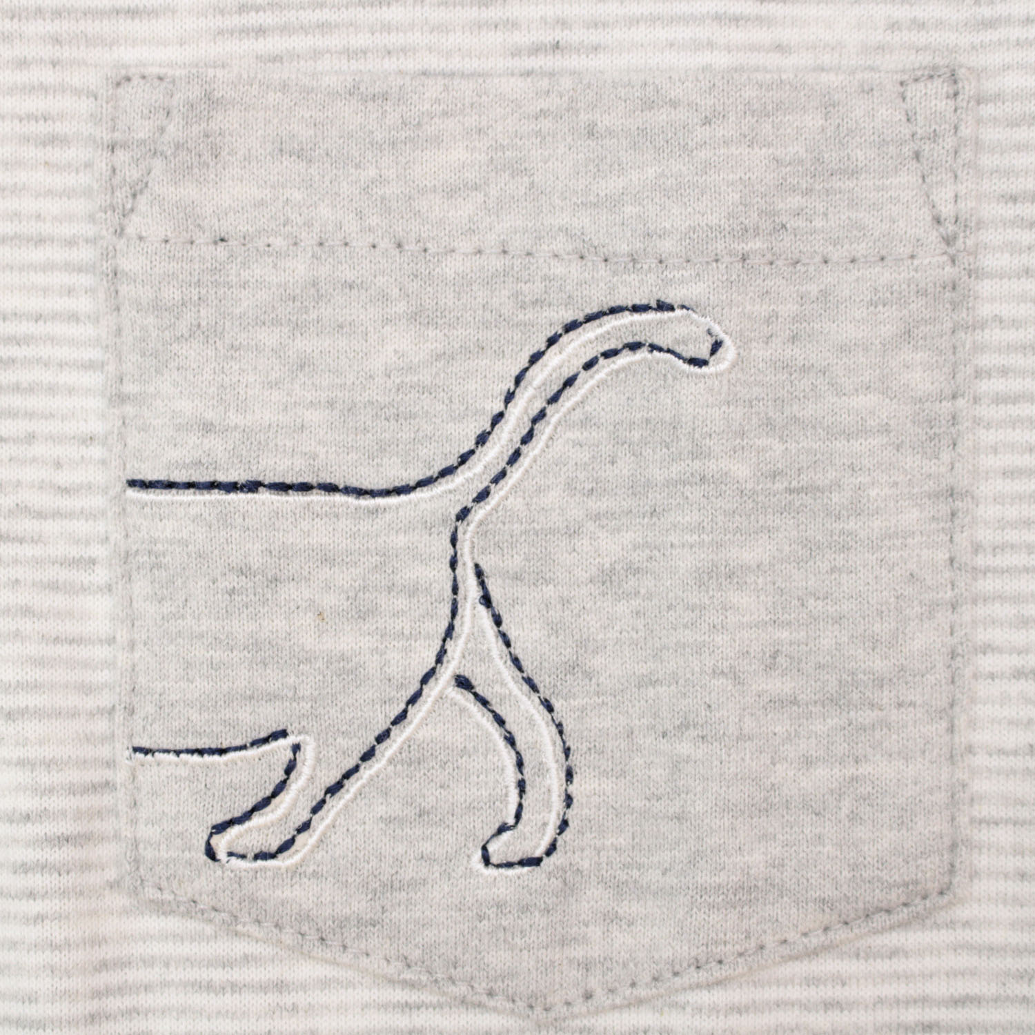 T’BIS STUDIO 冷感ネコポケット付き天竺ボーダー半袖ポロシャツ - 画像2