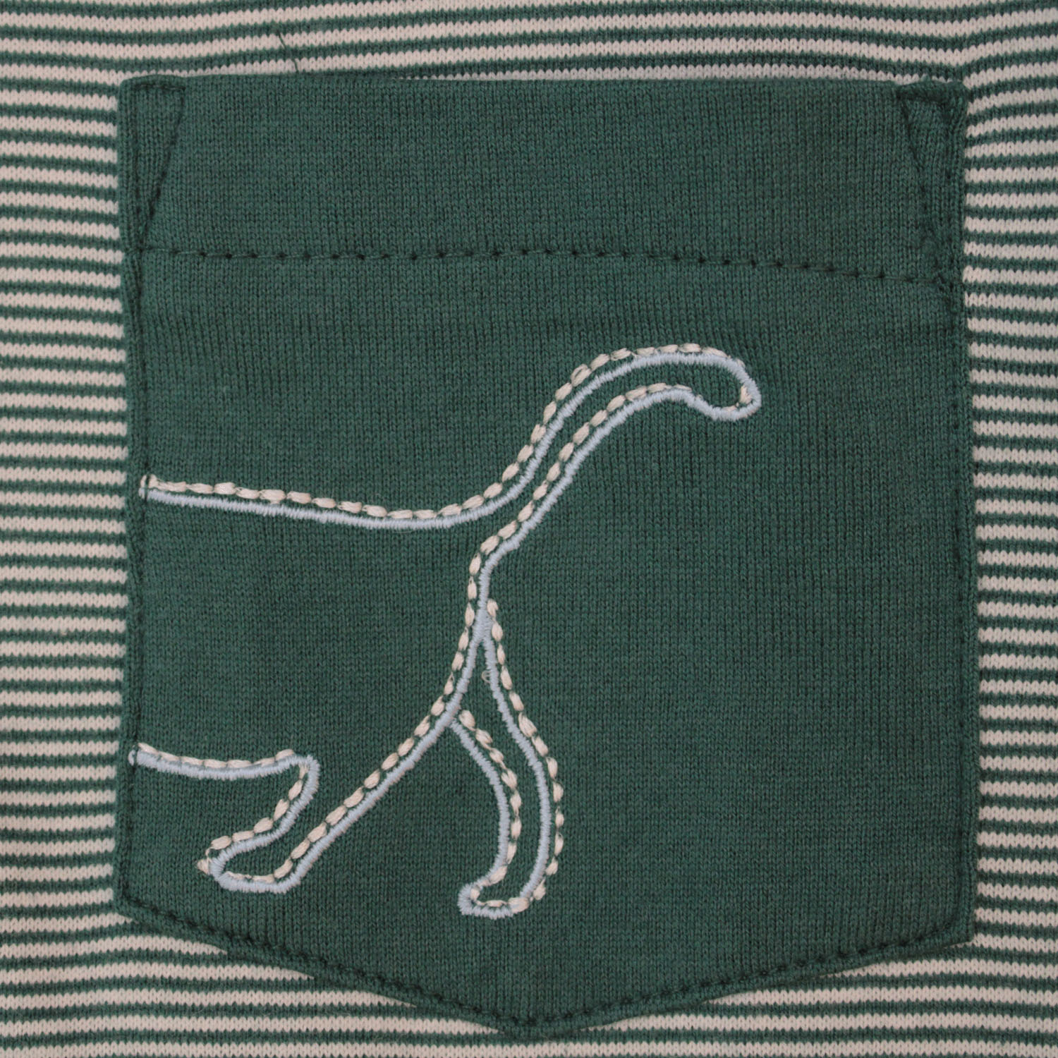 T’BIS STUDIO 冷感ネコポケット付き天竺ボーダー半袖ポロシャツ - 画像4