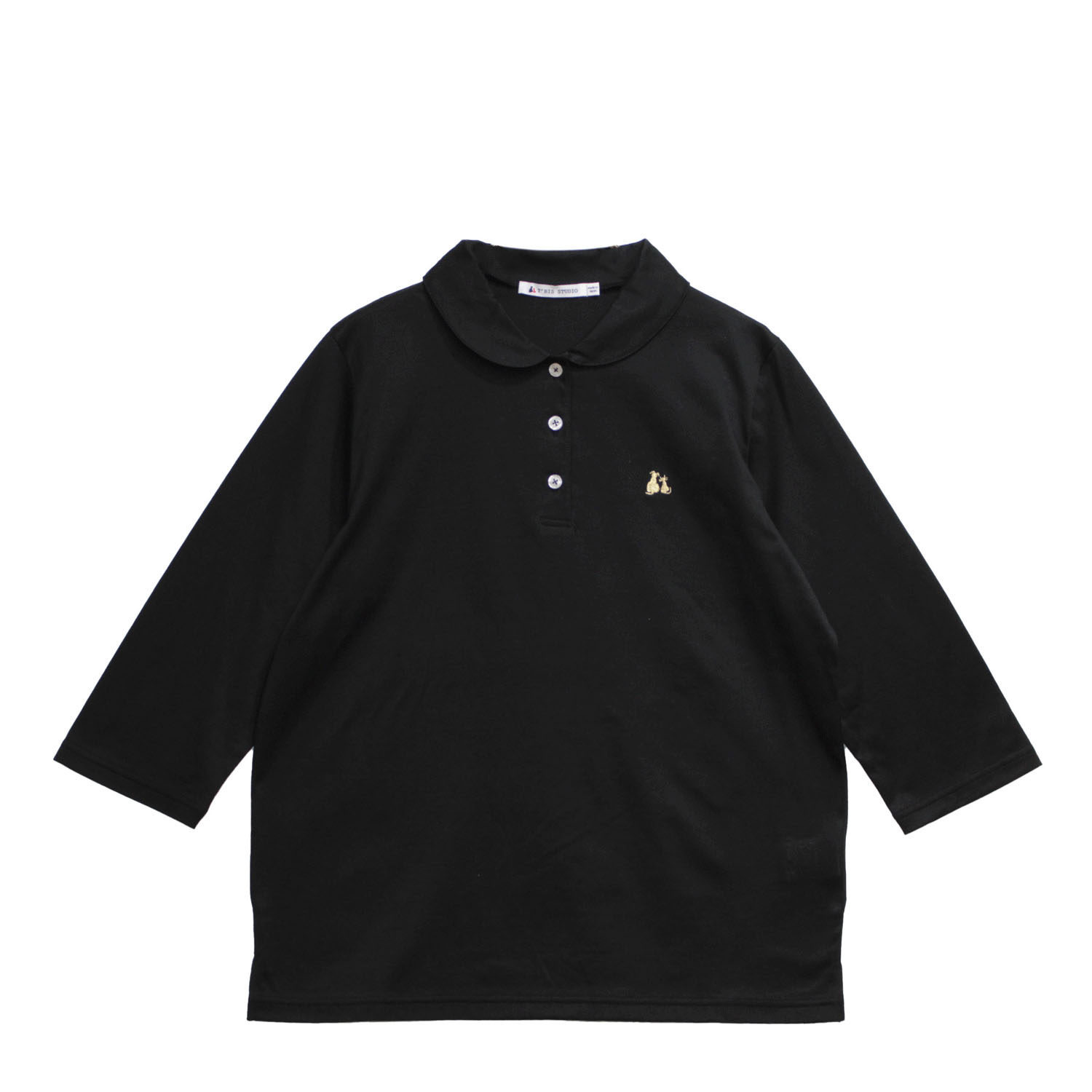 T’BIS STUDIO シルケット天竺丸襟七分袖ポロシャツ - 画像8