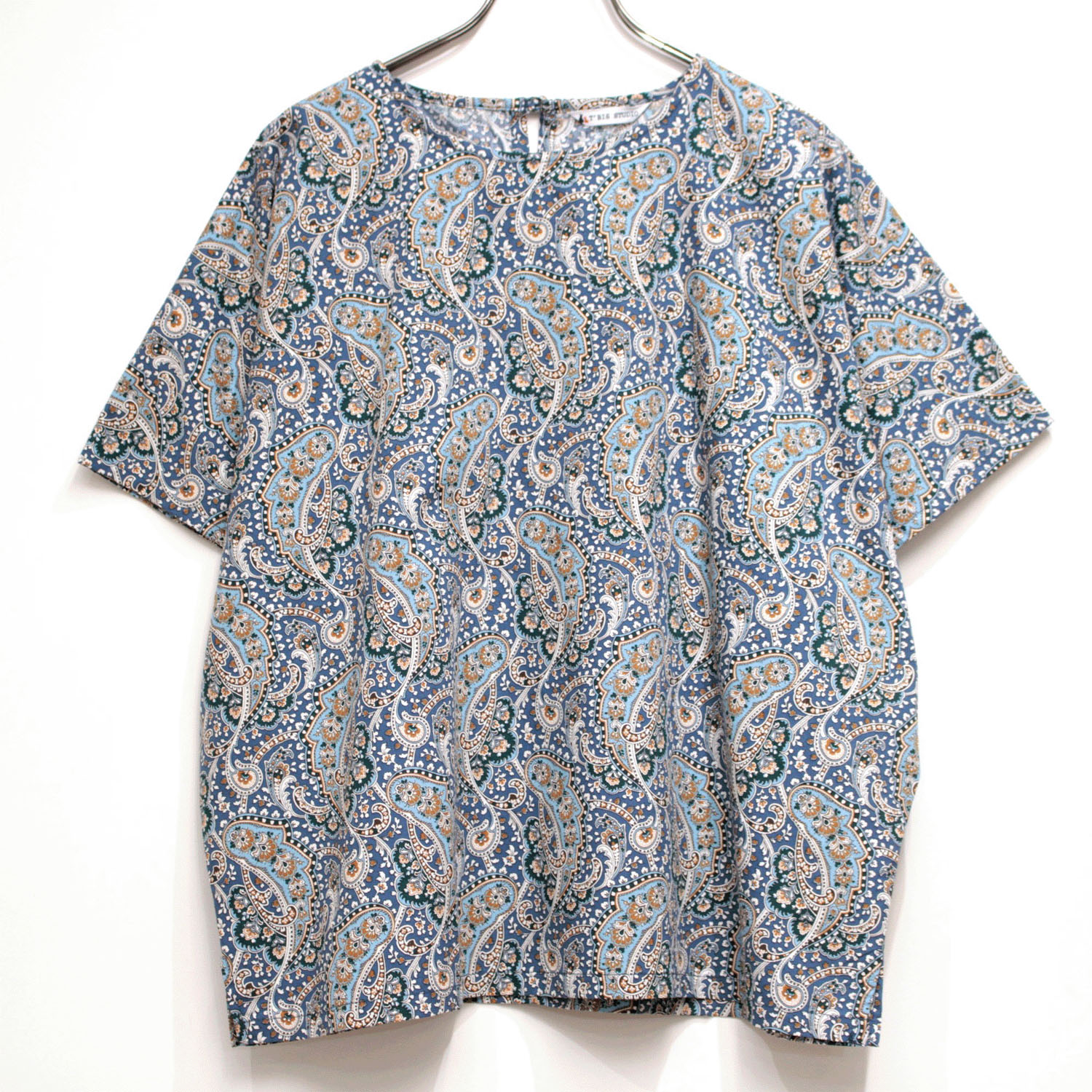 T’BIS STUDIO ペイズリー柄プリント半袖ワイドプルオーバー - 画像13