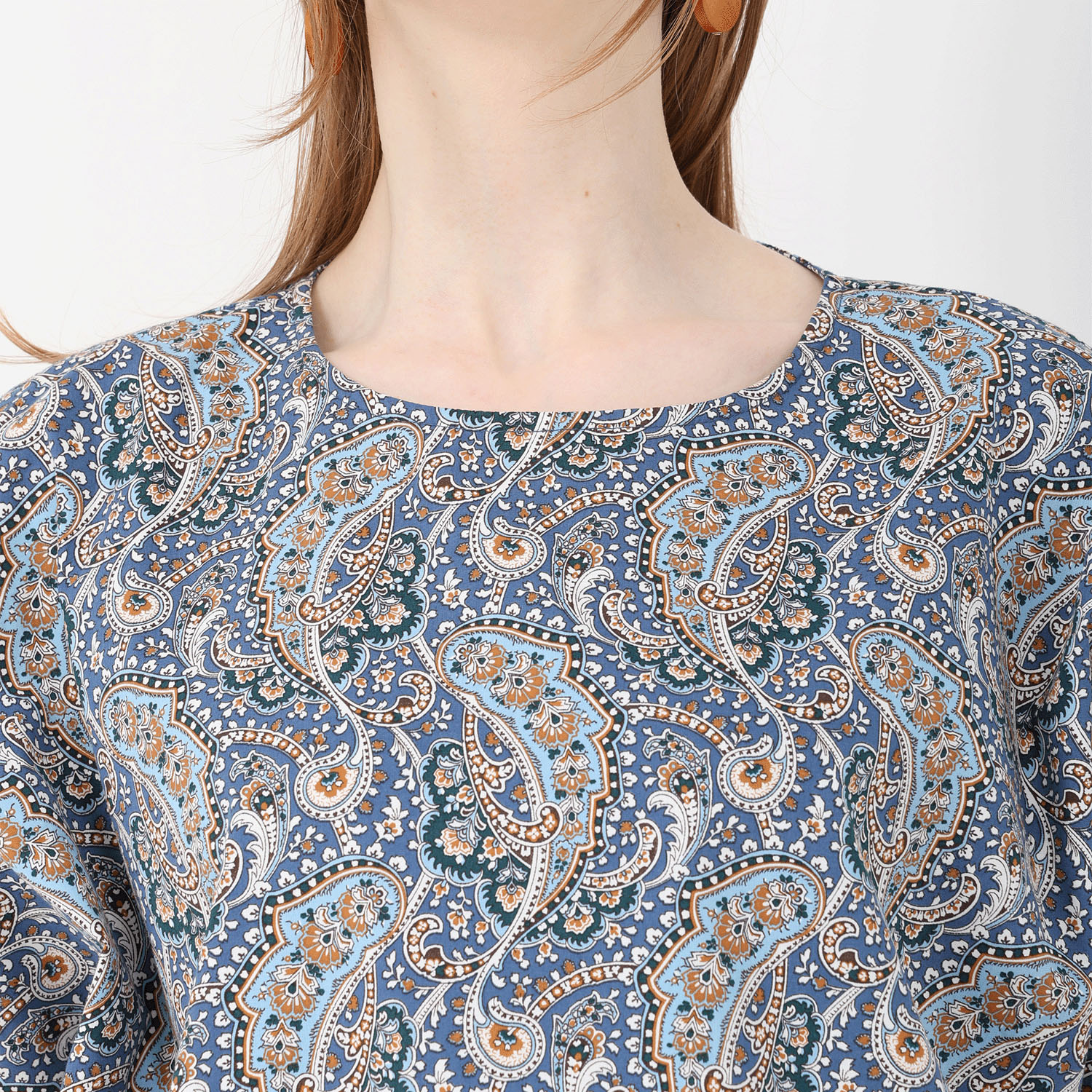 T’BIS STUDIO ペイズリー柄プリント半袖ワイドプルオーバー - 画像5