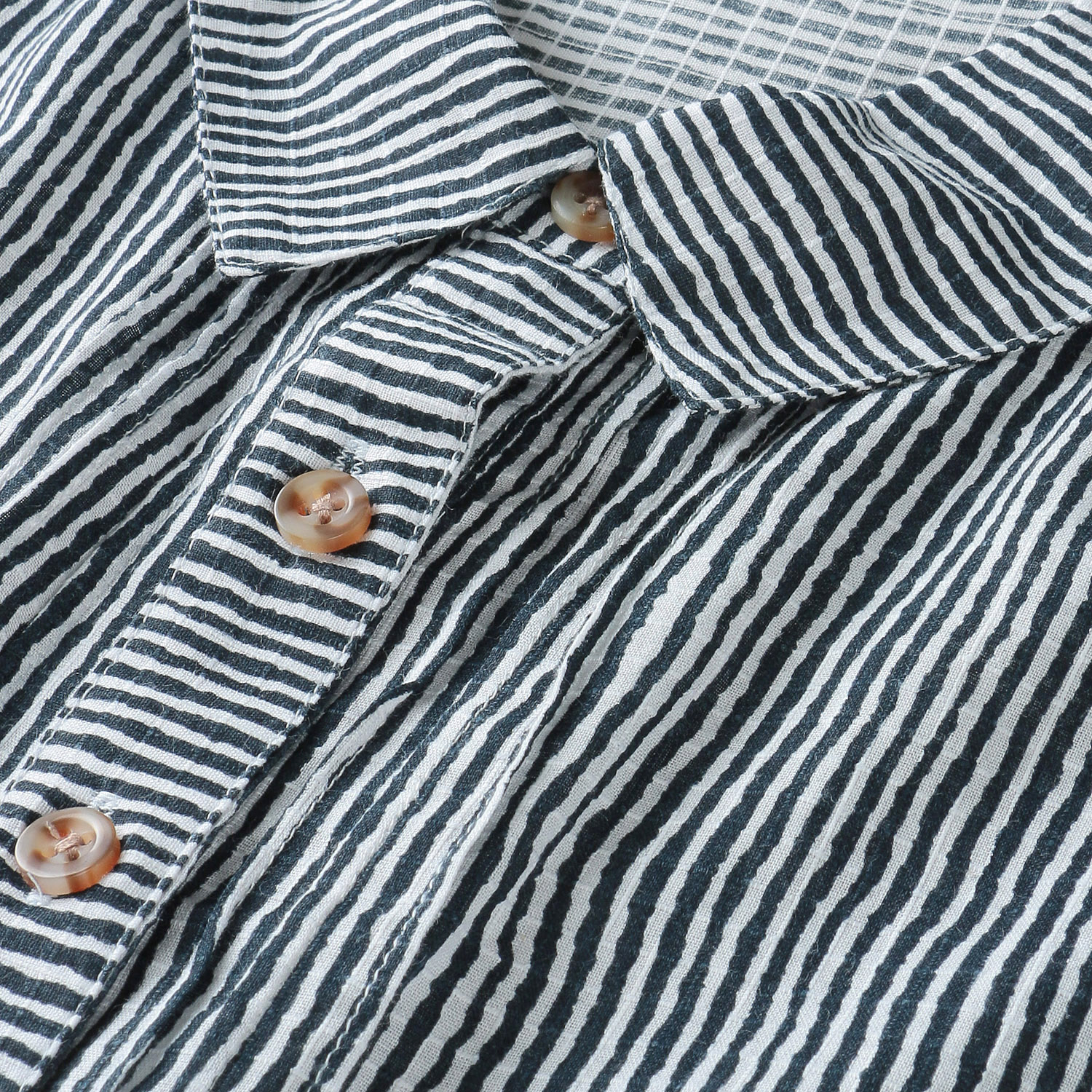 ストライプ柄襟付きシャツ - 画像6