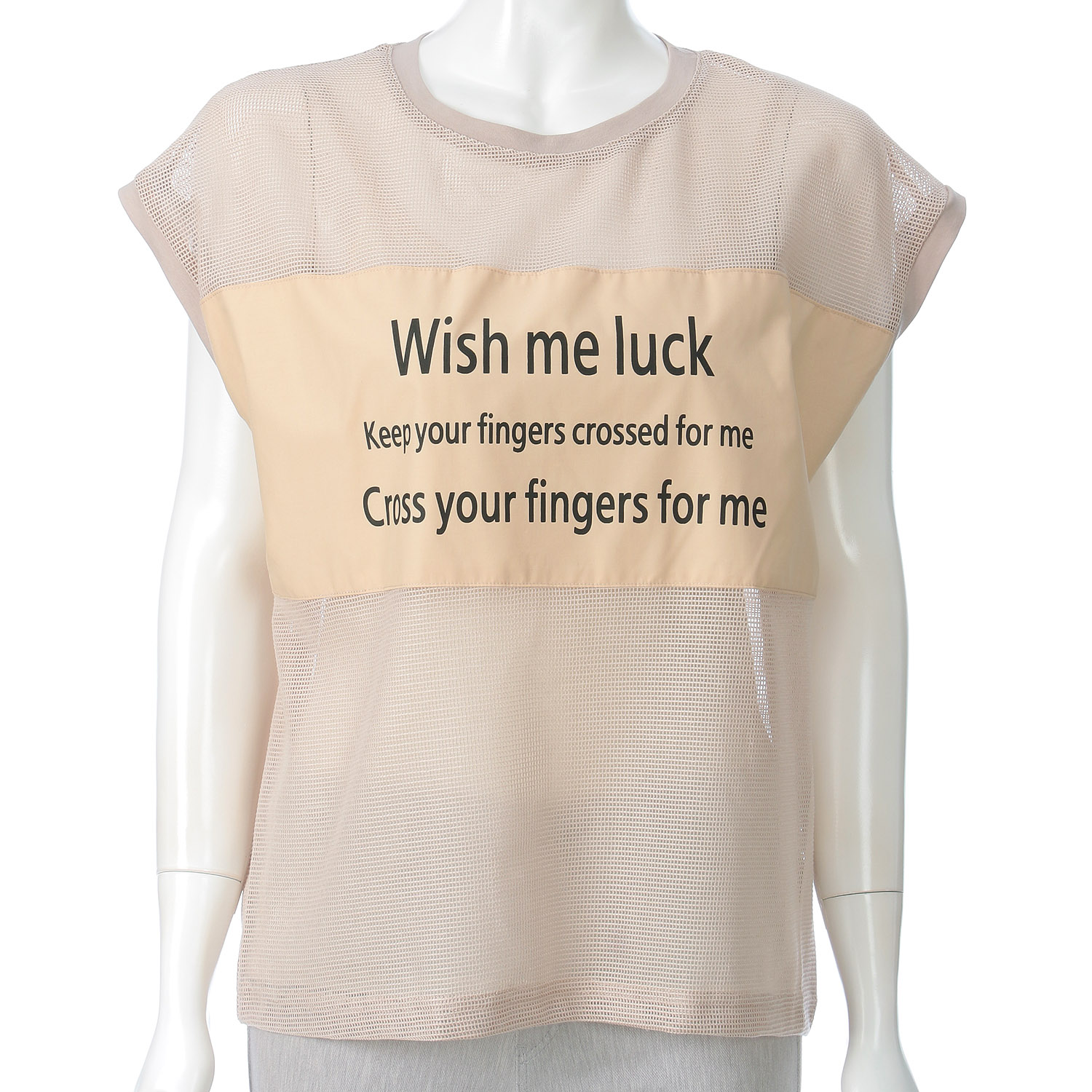 英字メッシュベスト