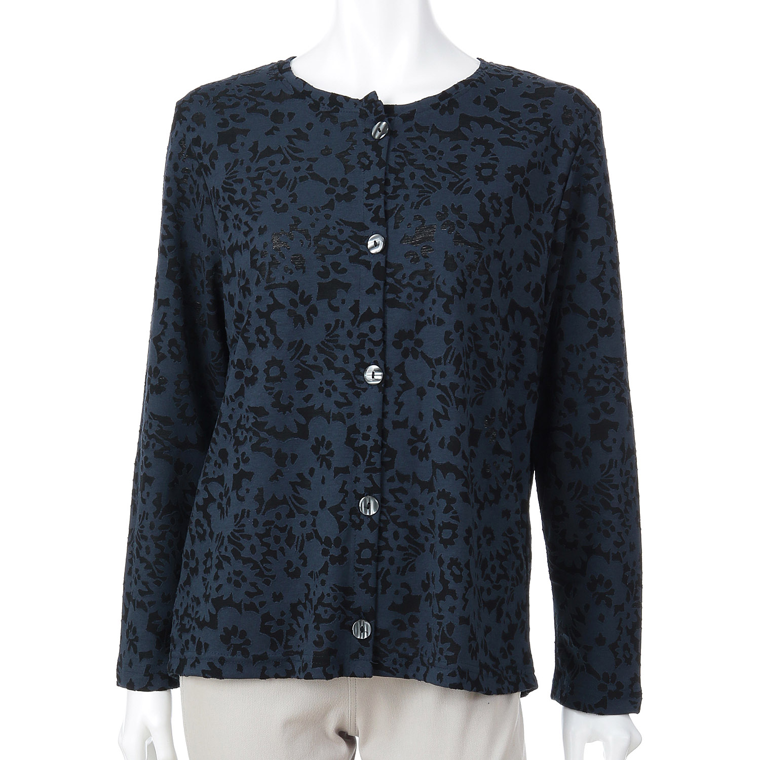 オパール加工花柄カーディガン - 画像6