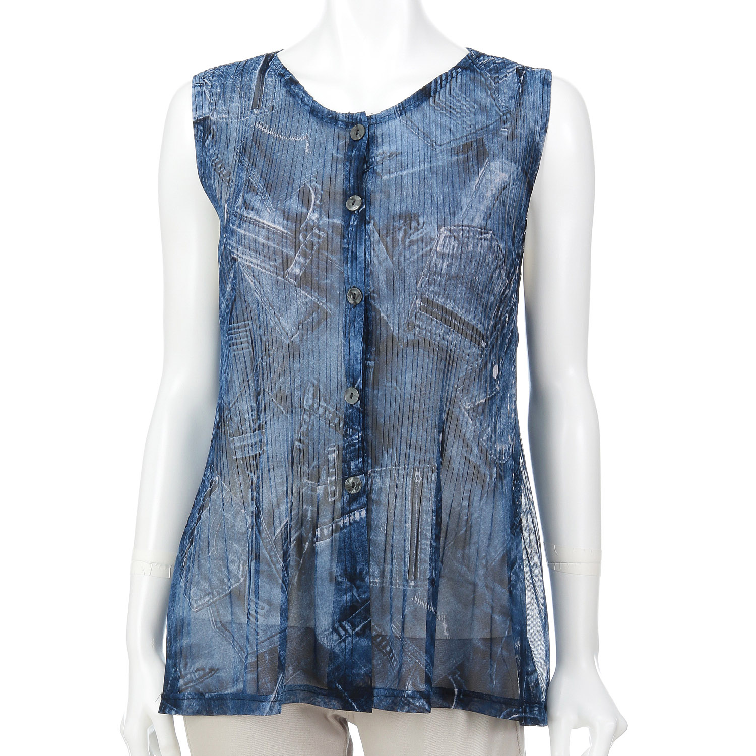 パワーネットプリントプリーツベスト - 画像4