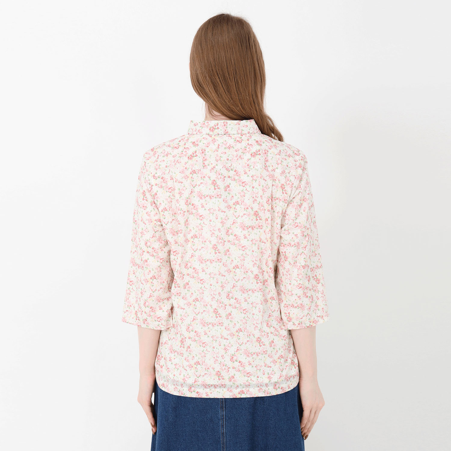 【新ブランド】T’BIS STUDIO 七分袖水彩花柄シャツ - 画像8