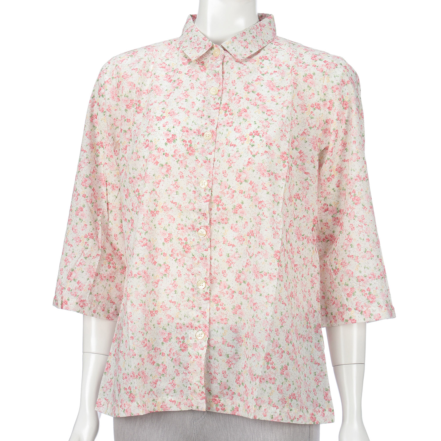 【新ブランド】T’BIS STUDIO 七分袖水彩花柄シャツ - 画像9