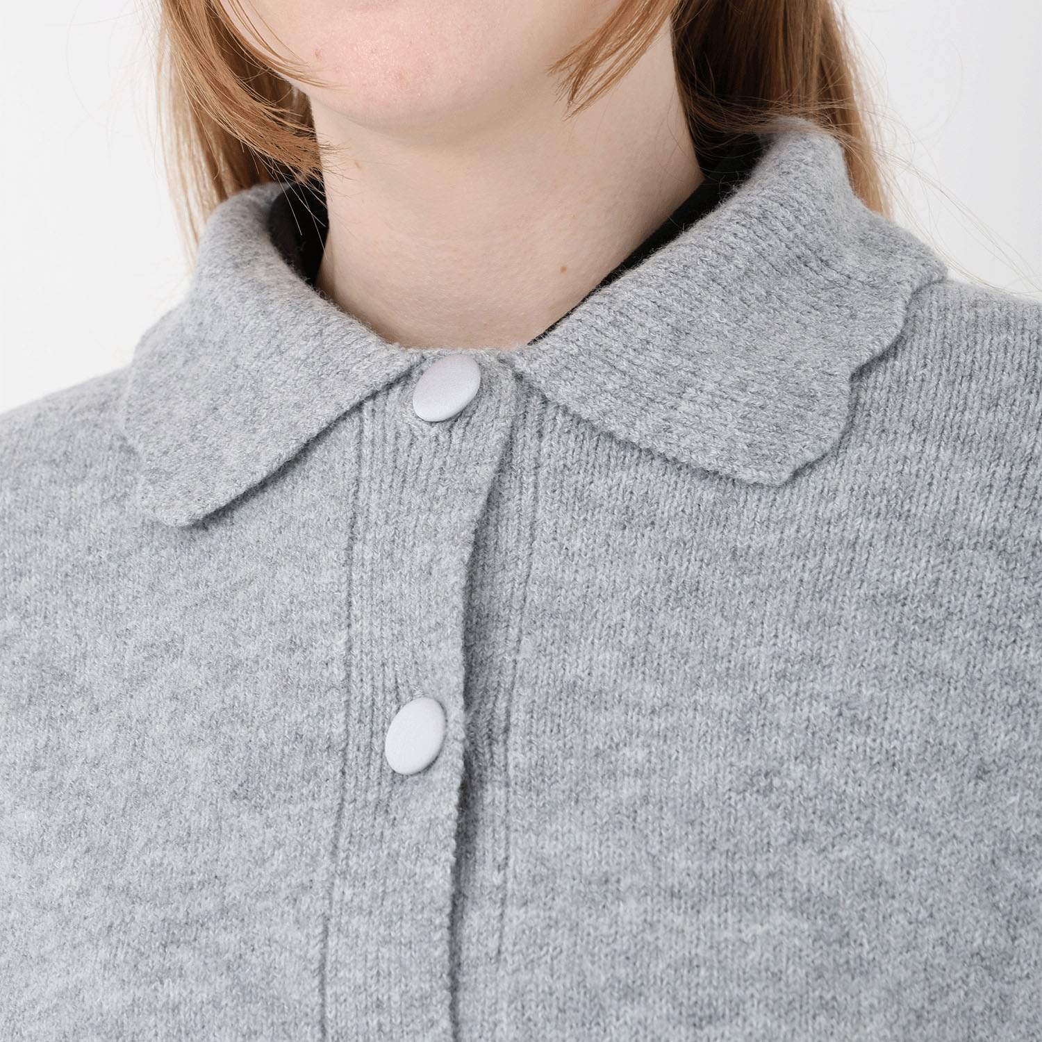 T’BIS STUDIO  ウール混スカラップ襟付きベスト - 画像2