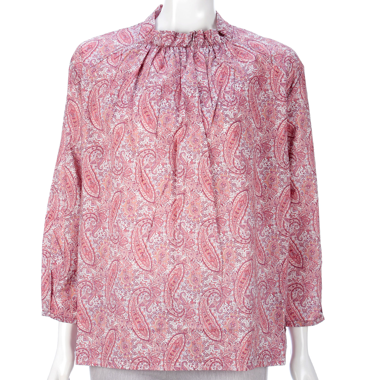 襟ギャザー袖タックチュニック - 画像5