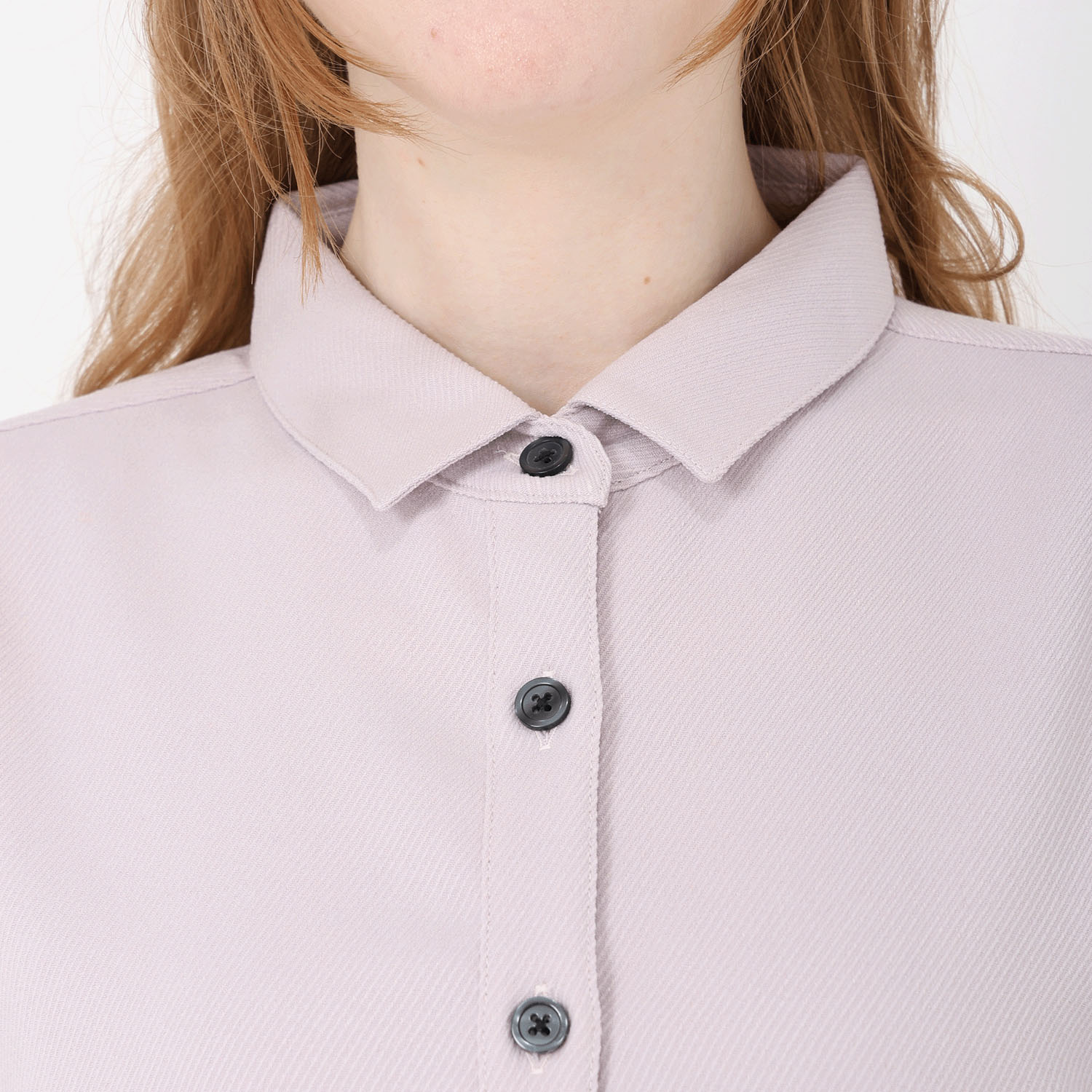 T’BIS STUDIO 長袖ウールライクテリア刺繍ポケット付きシャツ - 画像2