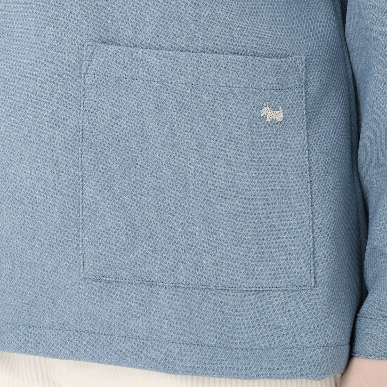 T’BIS STUDIO 長袖ウールライクテリア刺繍ポケット付きシャツ - 画像10