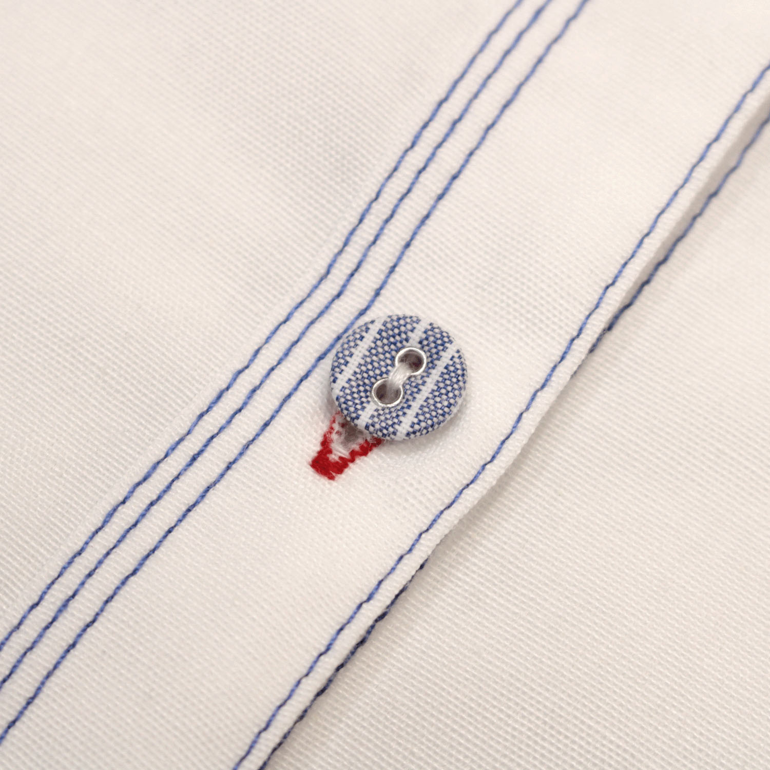 notorico アクセントステッチベーシックスタンドカラーロングシャツ - 画像9