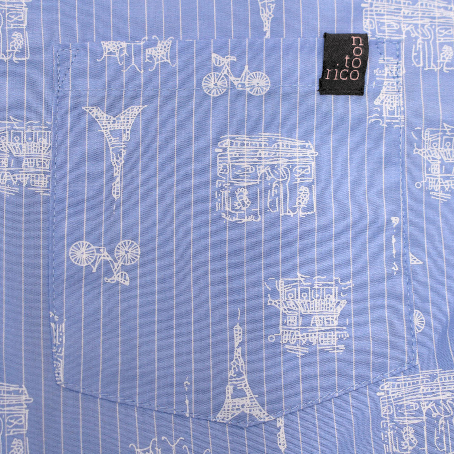 notorico フランス柄ストライプブラウス - 画像16